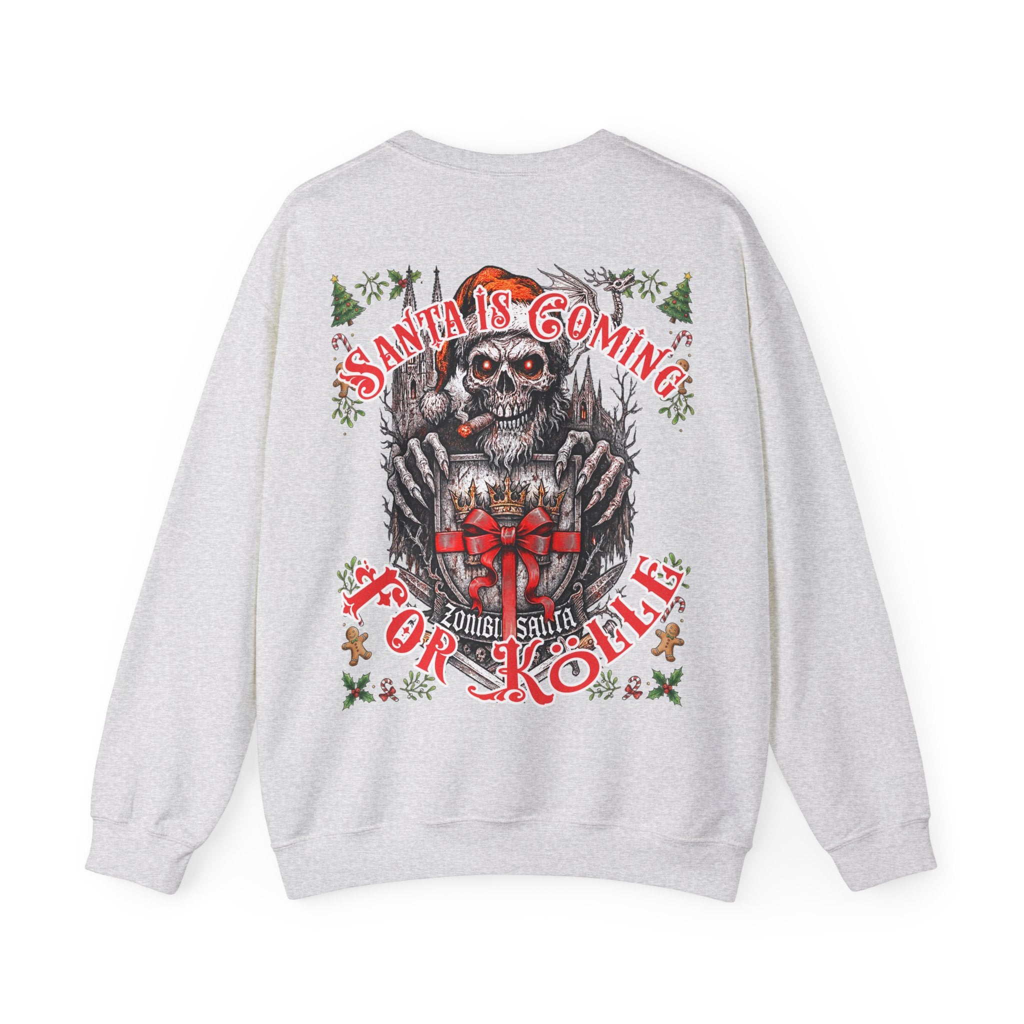 Santa Claus coming 4 Kölle: Front-/Backprint, Unisex Sweatshirt
