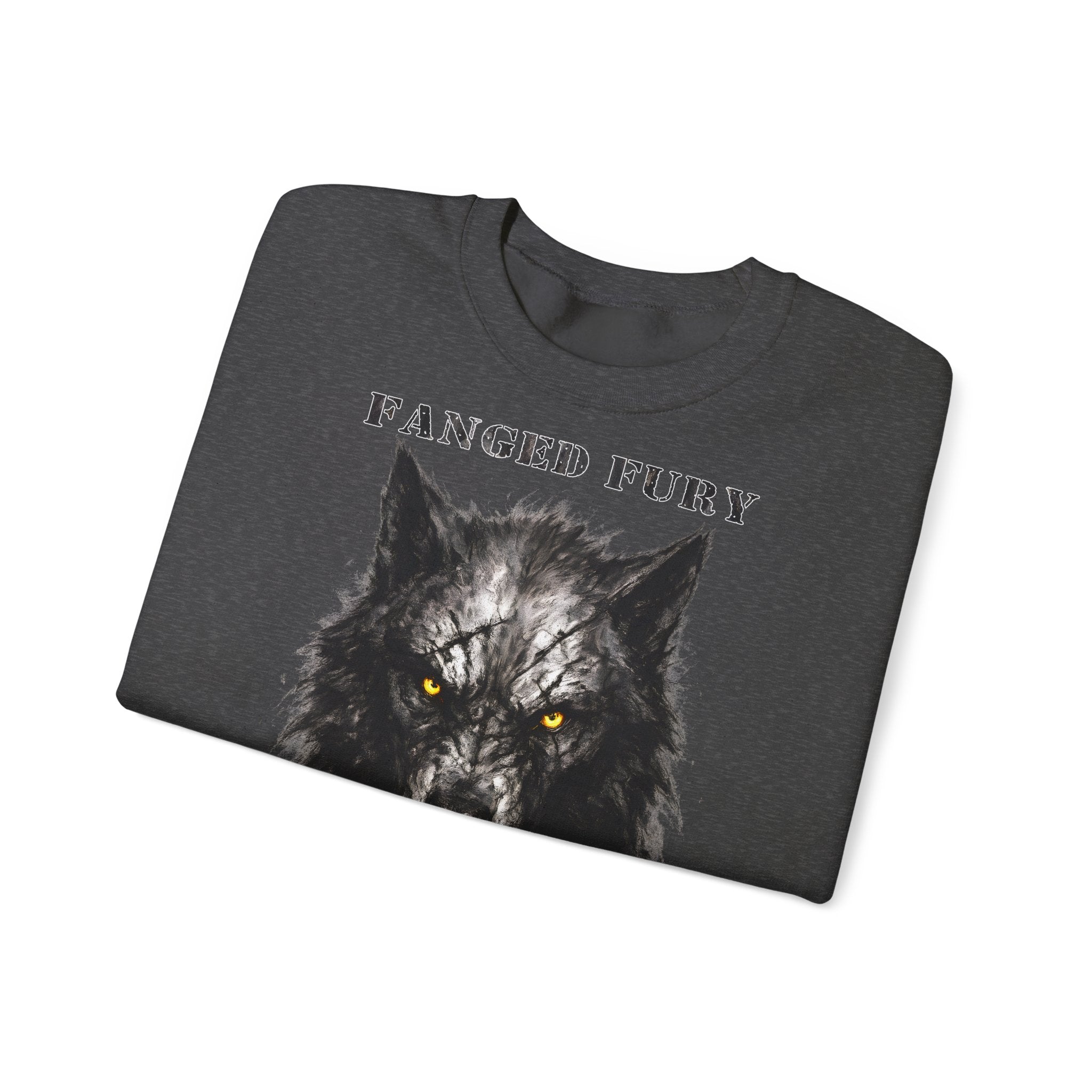Wolf - Fanged Fury: Animals-Collection, Frontprint, Unisex Sweatshirt