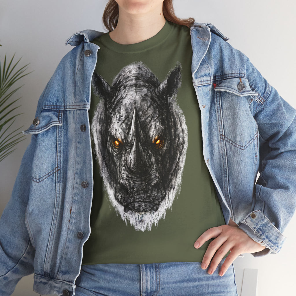 Nashorn: Frontprint, Unisex T-Shirt - Animal-Collection