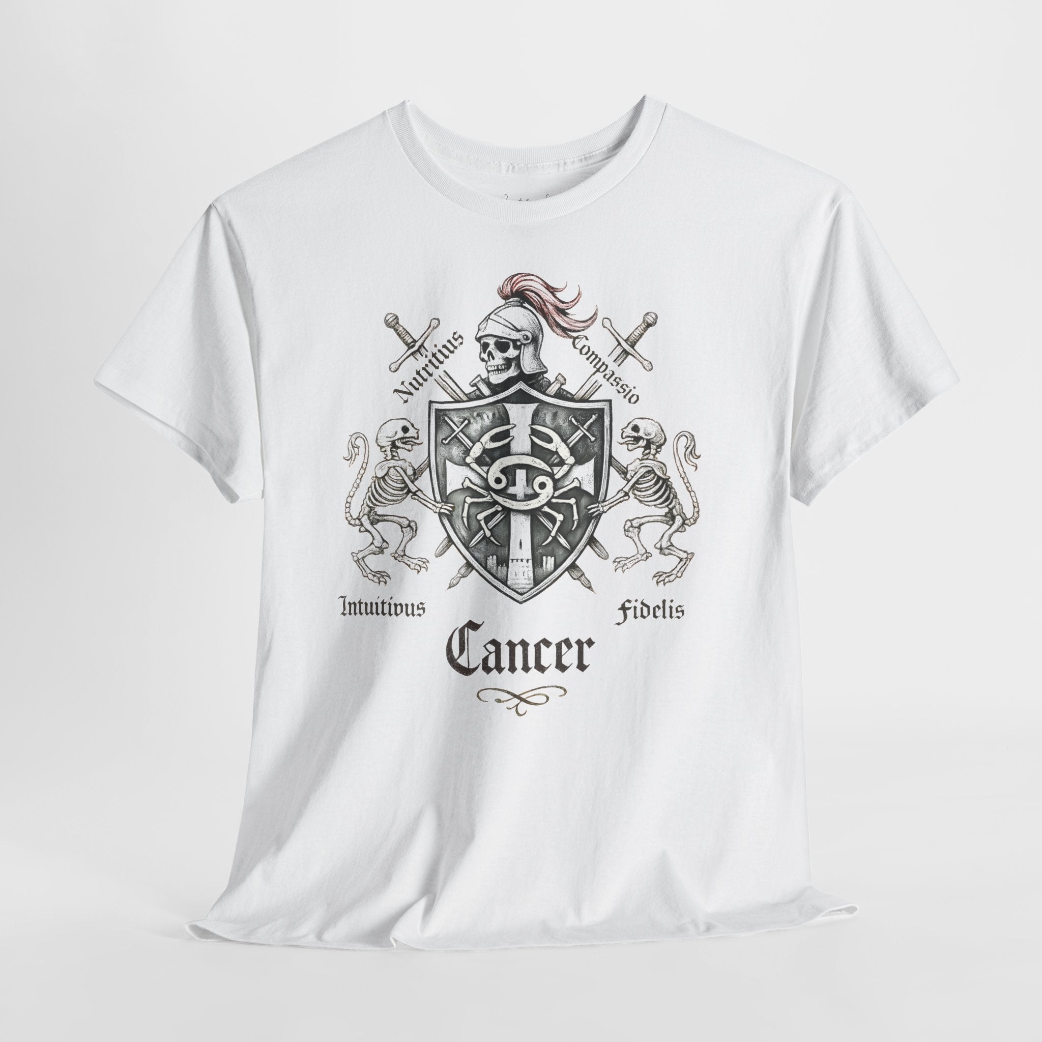 Krebs: Frontprint, Unisex T-Shirt **Grimwater-Edition** Sternzeichen Astrologie (Cancer)