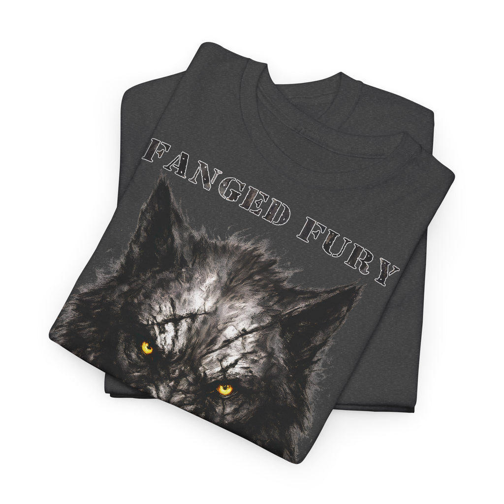 Wolf - Fanged Fury: Frontprint, Unisex T-Shirt - Animal-Collection