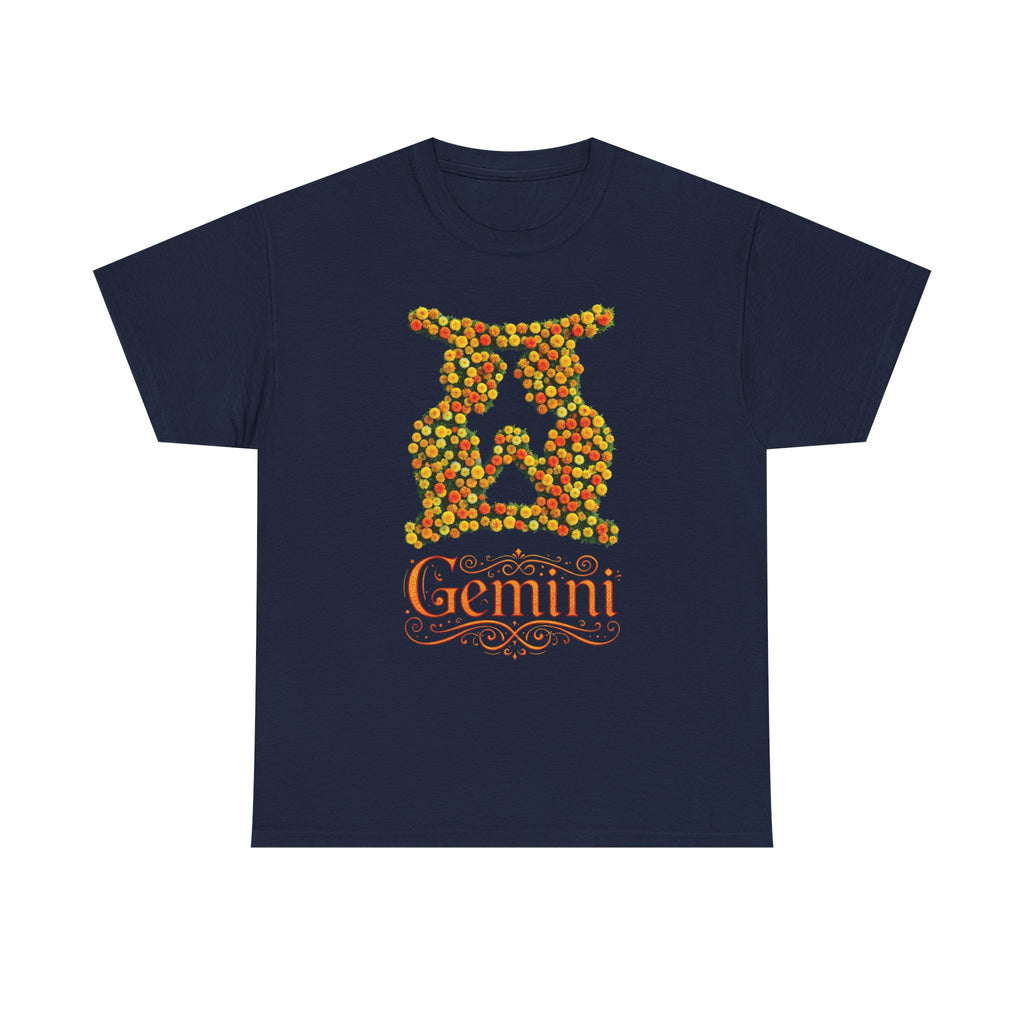 Gemini Floral Zodiac Shirt, Astrology Gift, Horoscope Apparel, Birthday Tee, Personalized T-Shirt
