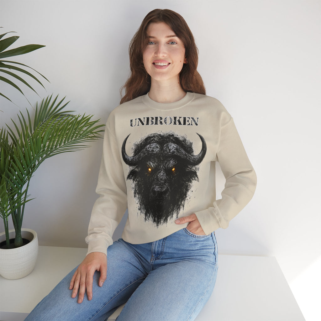 Büffel - Unbroken: Animals-Collection, Frontprint, Unisex Sweatshirt