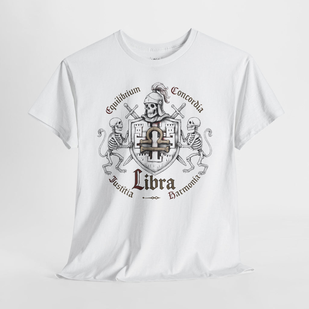 Waage: Frontprint, Unisex T-Shirt **Grimwater-Edition** Sternzeichen Astrologie (Libra)