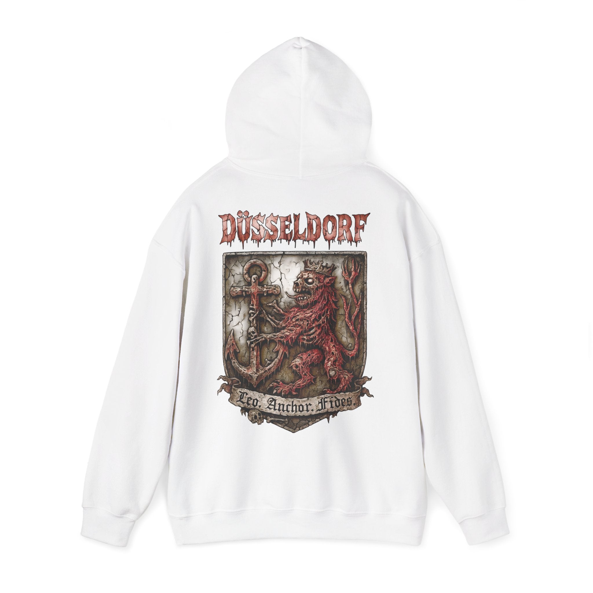 Düsseldorf Front-/Backprint - Fides ultra mortem!  Leo, Anchor, Fides: Grimwater-Edition - Hoodie