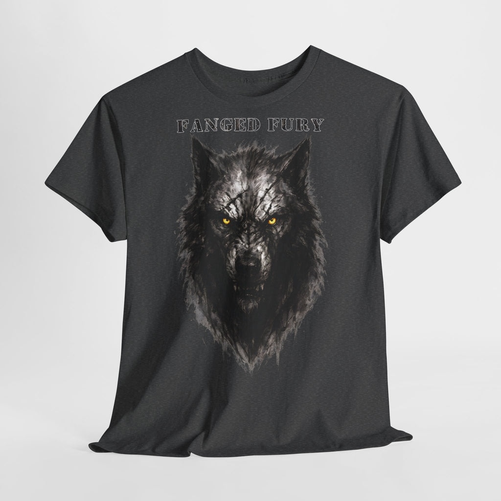 Wolf - Fanged Fury: Frontprint, Unisex T-Shirt - Animal-Collection