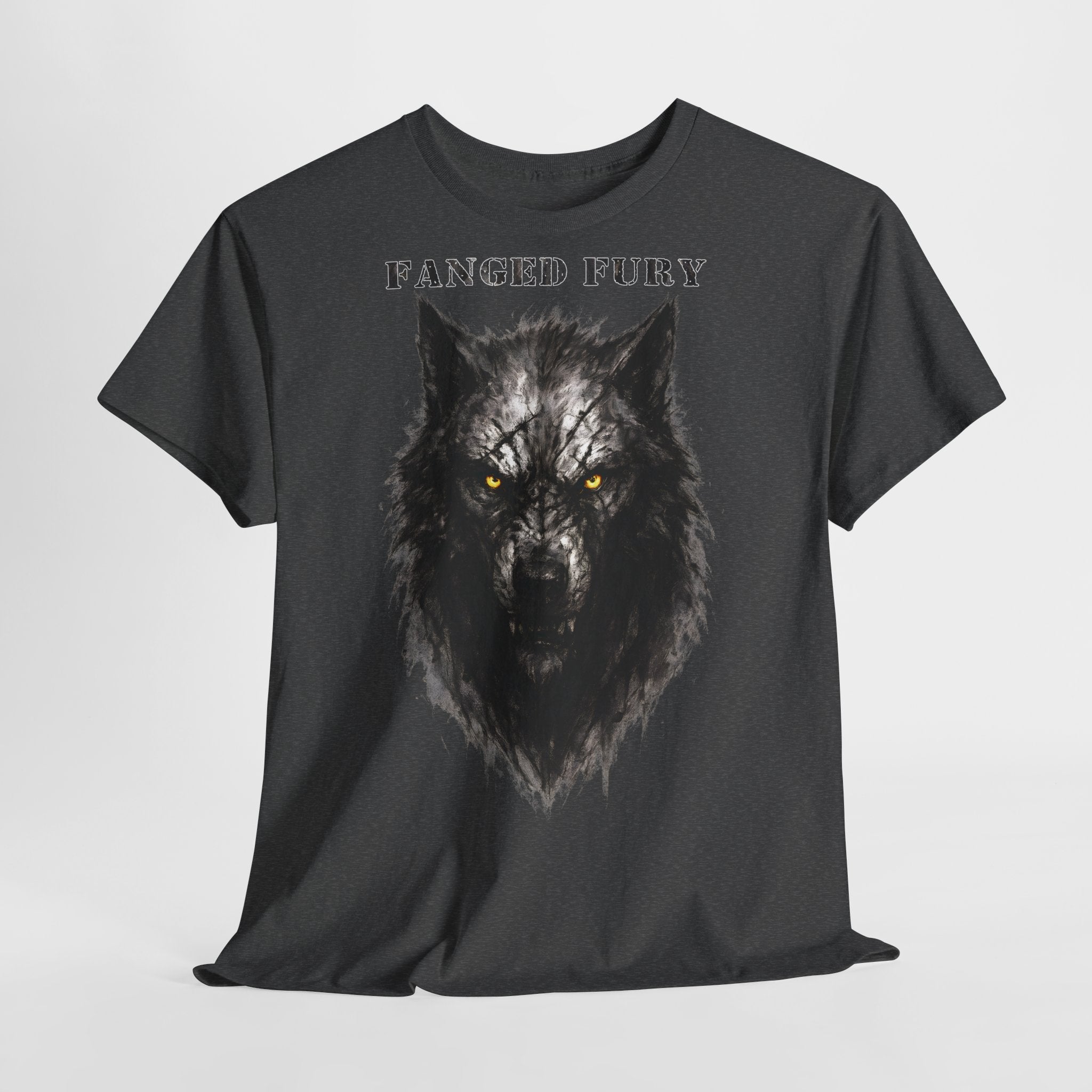 Wolf - Fanged Fury: Frontprint, Unisex T-Shirt - Animal-Collection