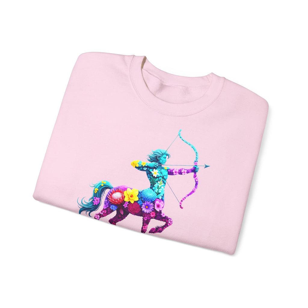 Schütze: Frontprint, Unisex Sweatshirt, florales Sternzeichen, Zodiac Astrologie (Sagittarius)