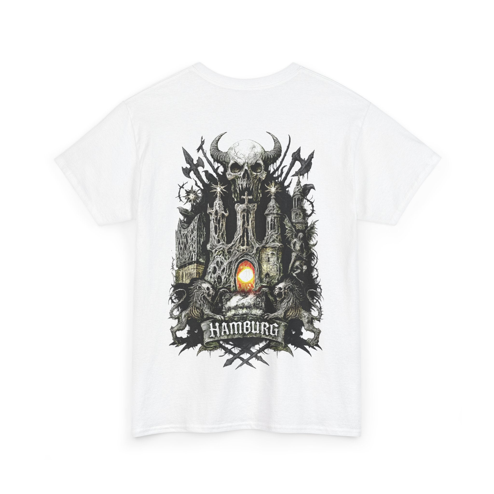 Hamburg "Night Crew" - Front-/Backprint, Unisex T-Shirt: **Grimwater-Edition**