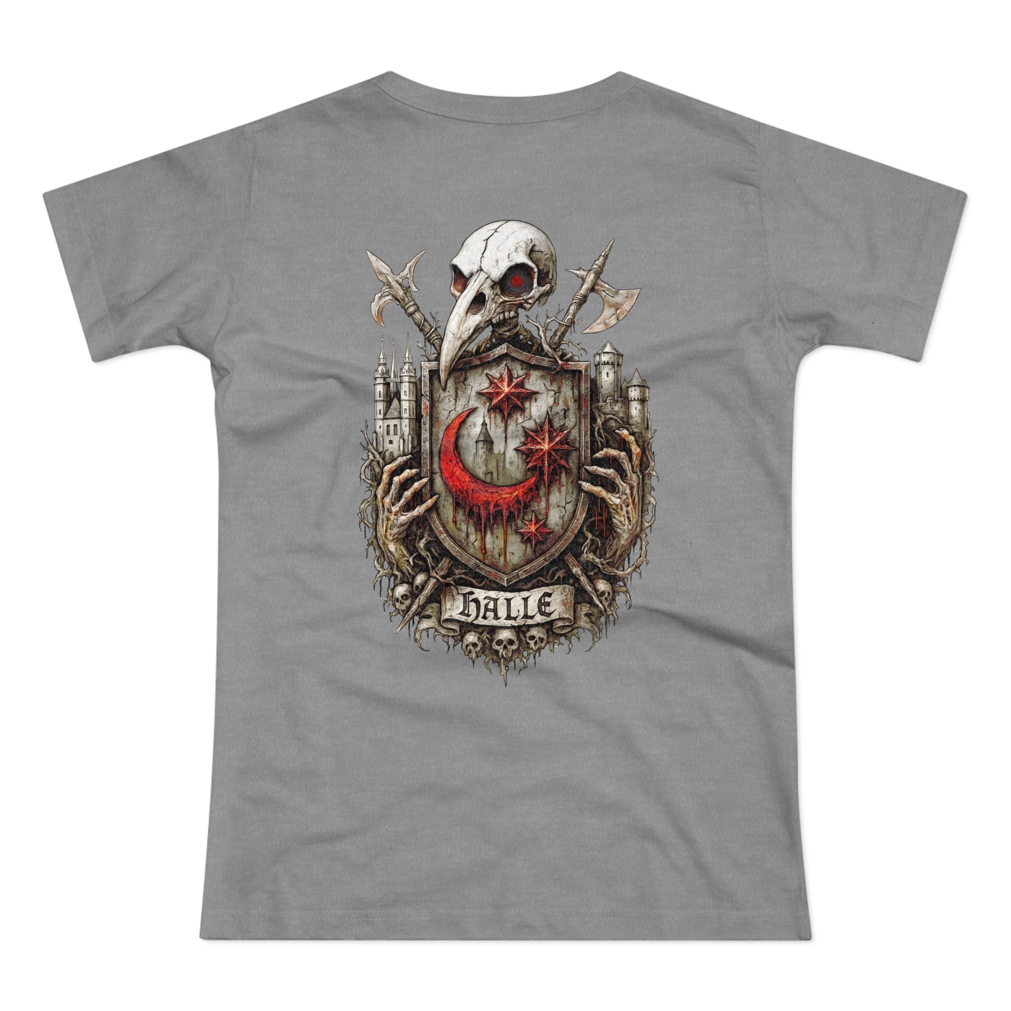 Halle: Front-/Backprint, Womens' T-Shirt **Grimwater-Edition**