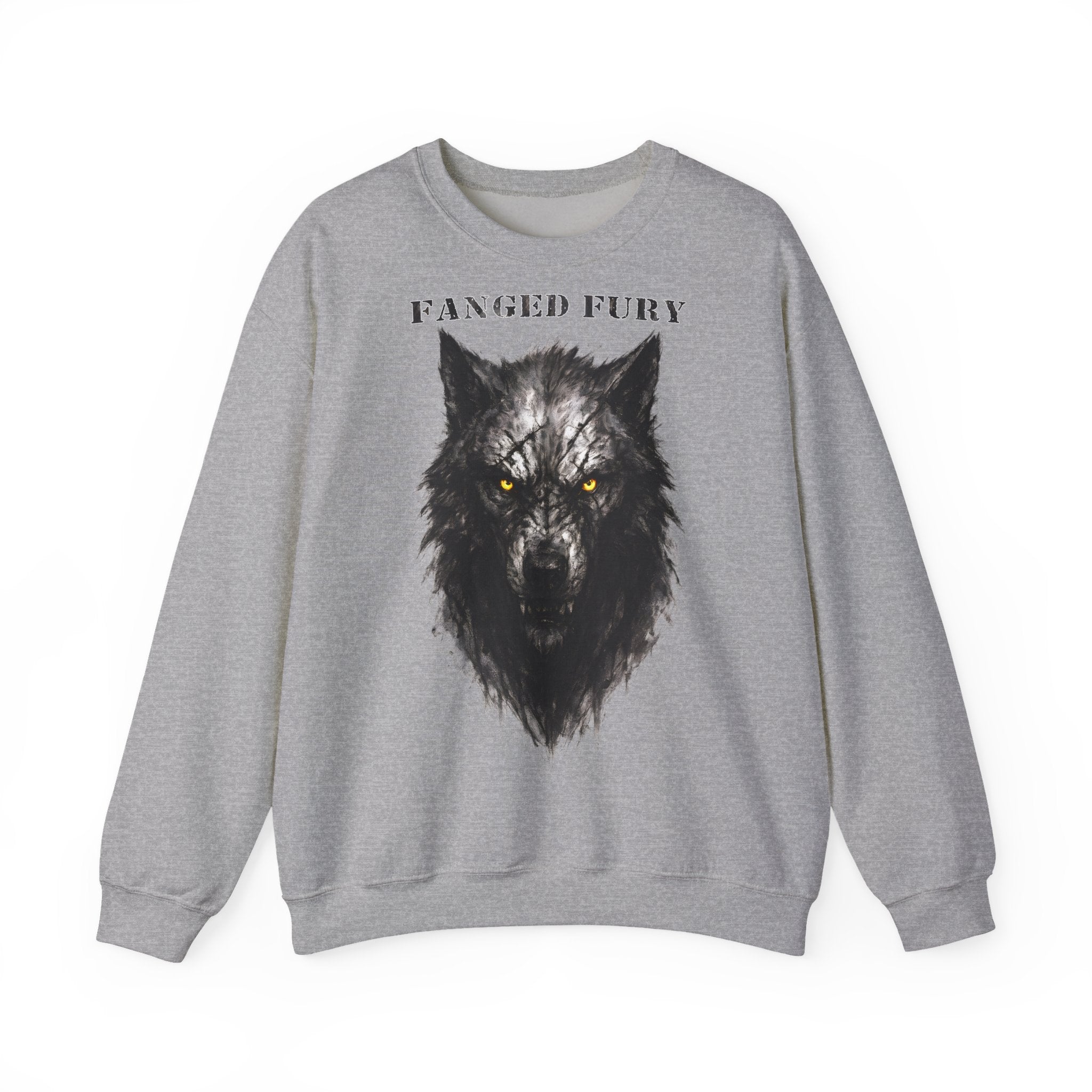 Wolf - Fanged Fury: Animals-Collection, Frontprint, Unisex Sweatshirt