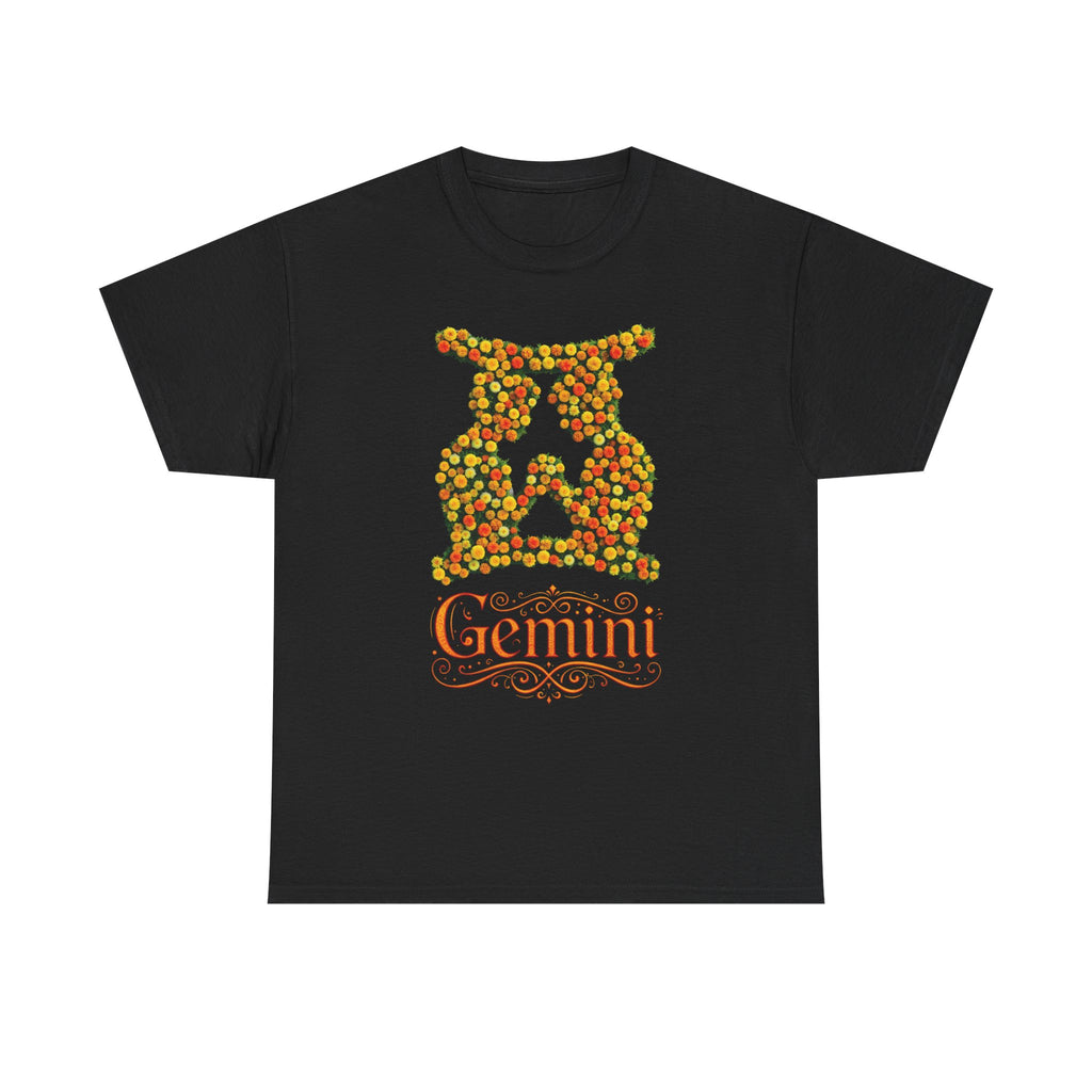 Gemini Floral Zodiac Shirt, Astrology Gift, Horoscope Apparel, Birthday Tee, Personalized T-Shirt
