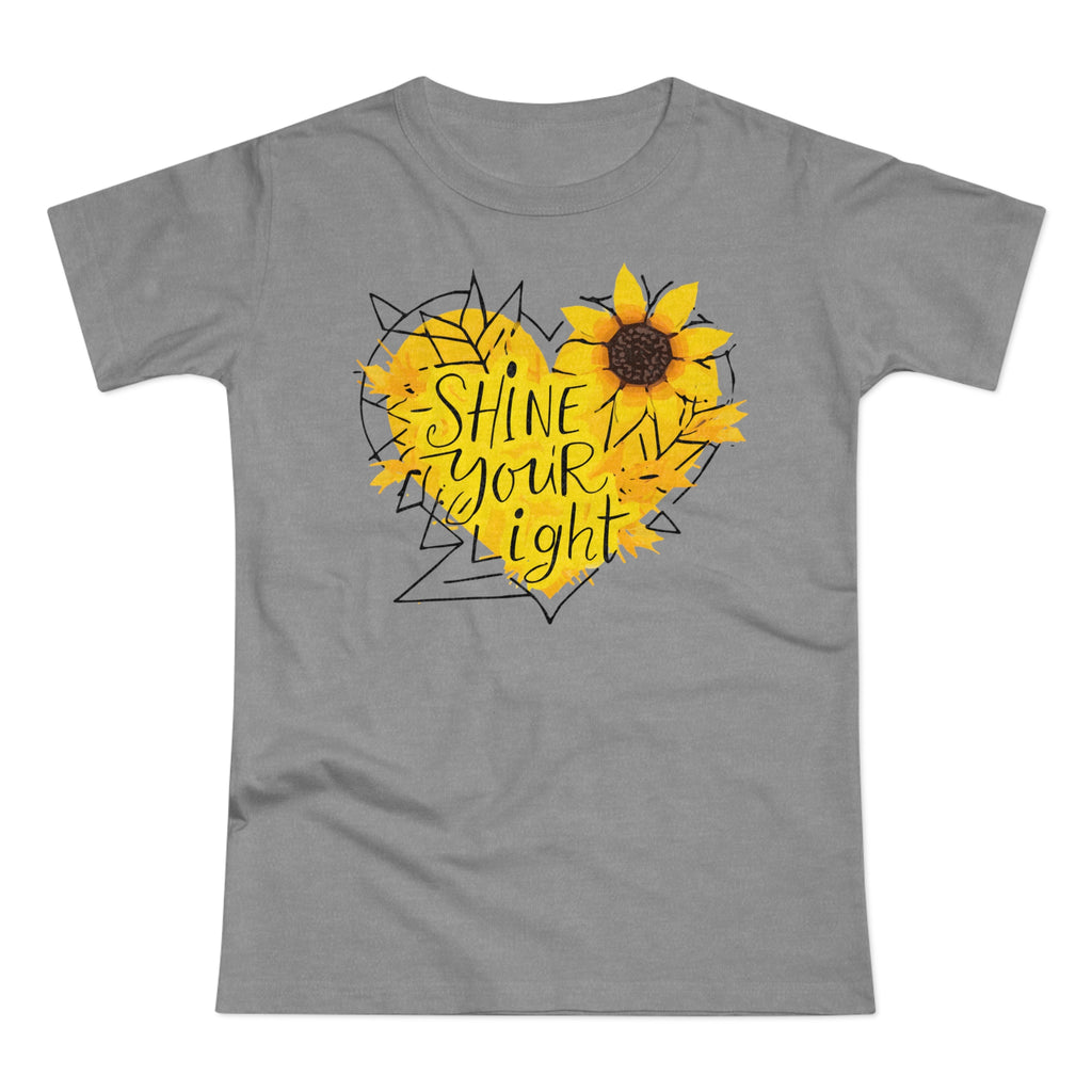 Sunflower Heart, Frontprint, Womens' T-Shirt, Shine Your Light