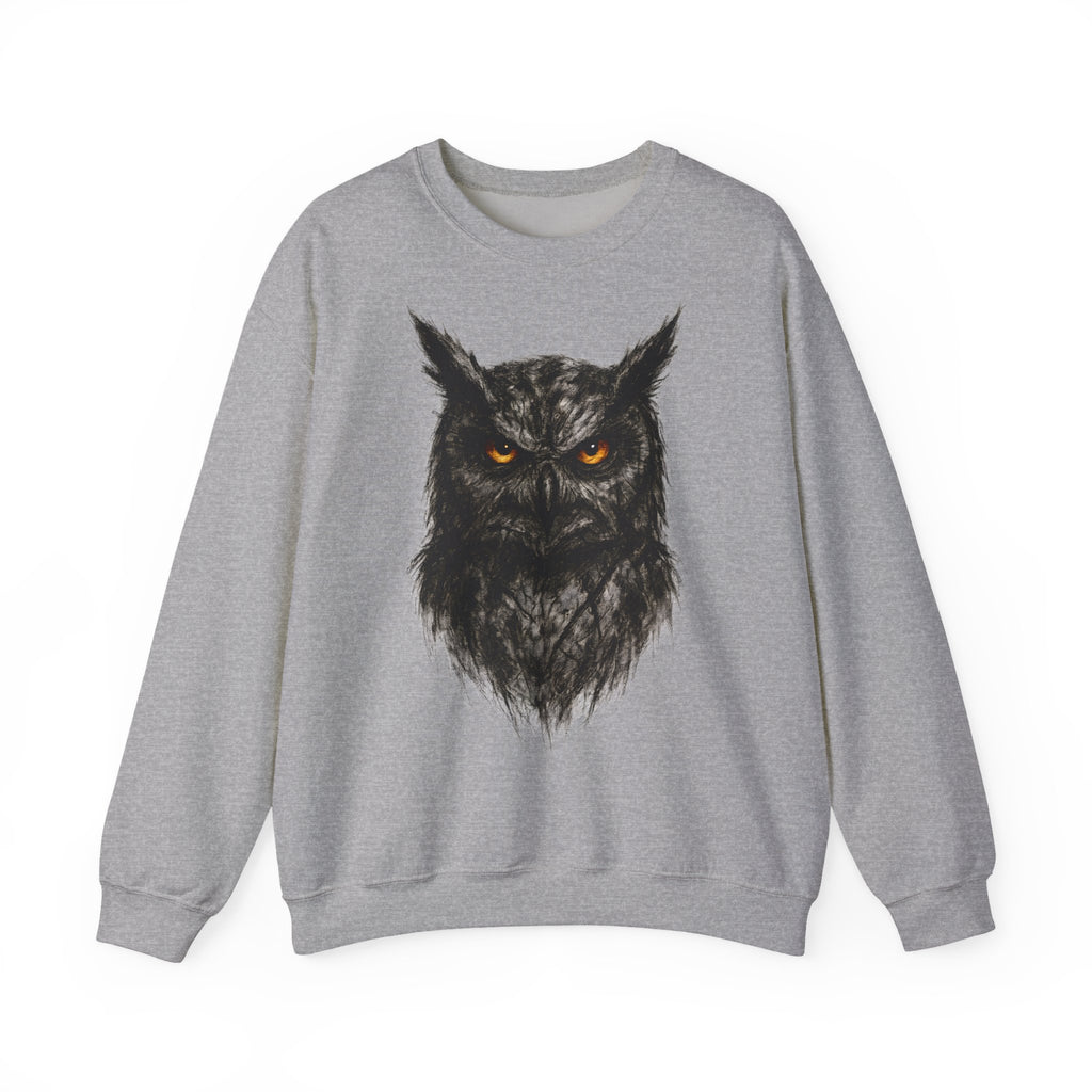 Uhu: Animals-Collection, Frontprint, Unisex Sweatshirt, Owl Graphic