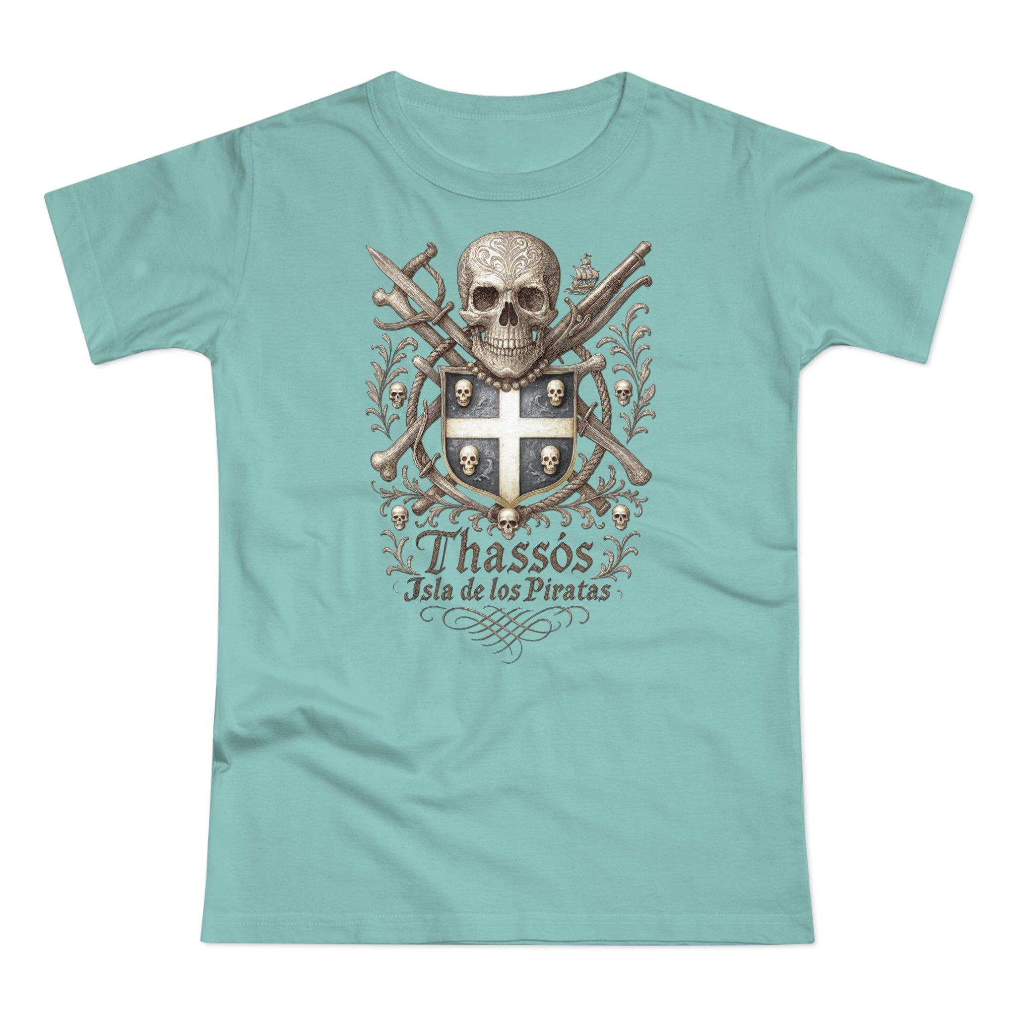 Thassos: Frontprint, Women's T-Shirt of Thasos **Grimwater-Edition**