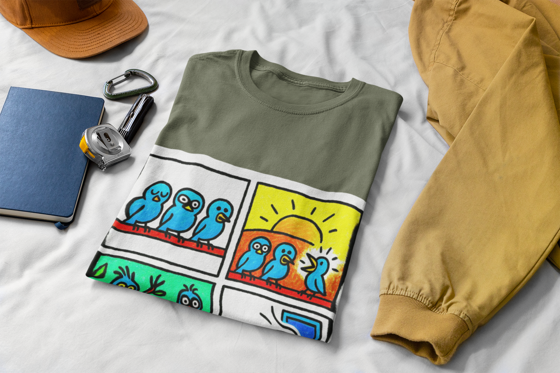 Proverb - Early bird makes loudest noise, Colorful Quirky Bird Tee - Fun Graphic Shirt for Nature Lovers, Perfect Gift for Birdwatchers, Casual Wear, Birthday, Summer