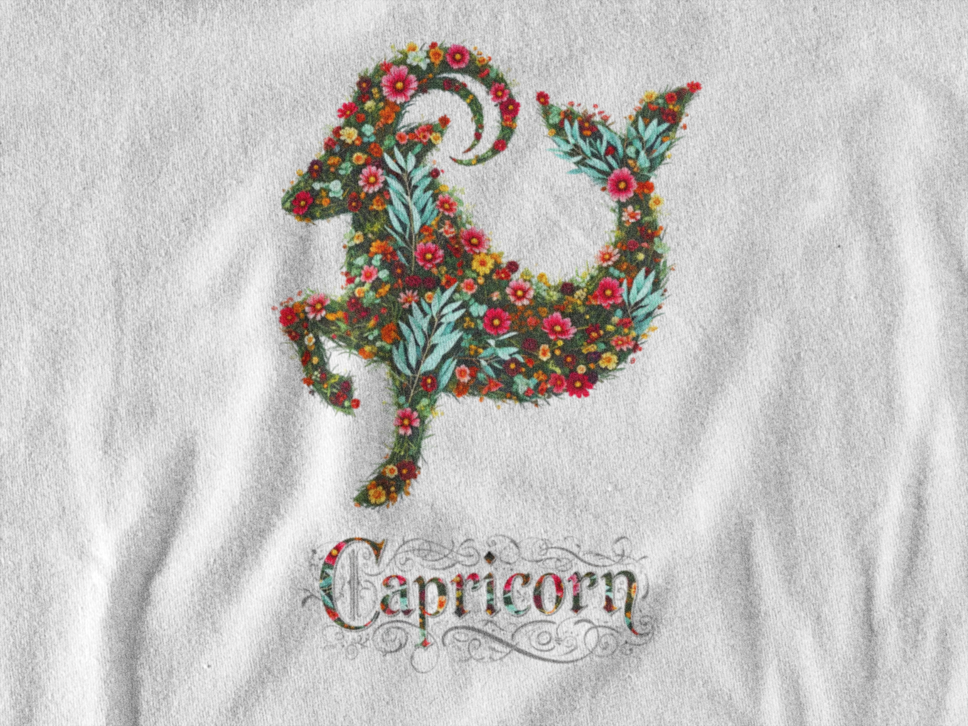 Capricorn Floral Zodiac Unisex Heavy Cotton Tee, Zodiac Shirt, Astrology Apparel, Gift for December Birthdays, Personalized T-Shirt, [...]