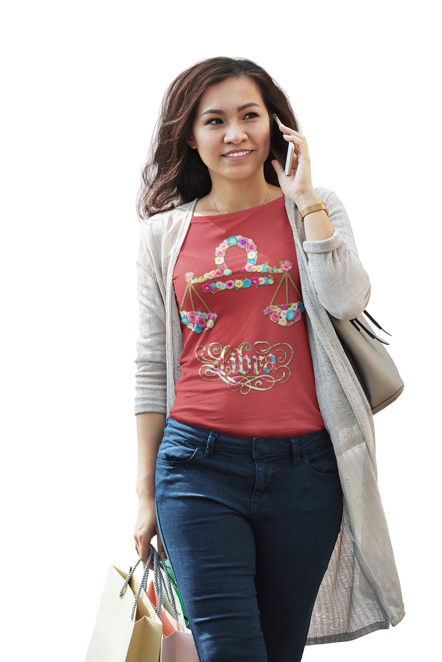 Libra Floral Zodiac Tee - Unisex Heavy Cotton Shirt, Astrology Gift, Horoscope T-Shirt, Birthday Present, Libra Season Apparel
