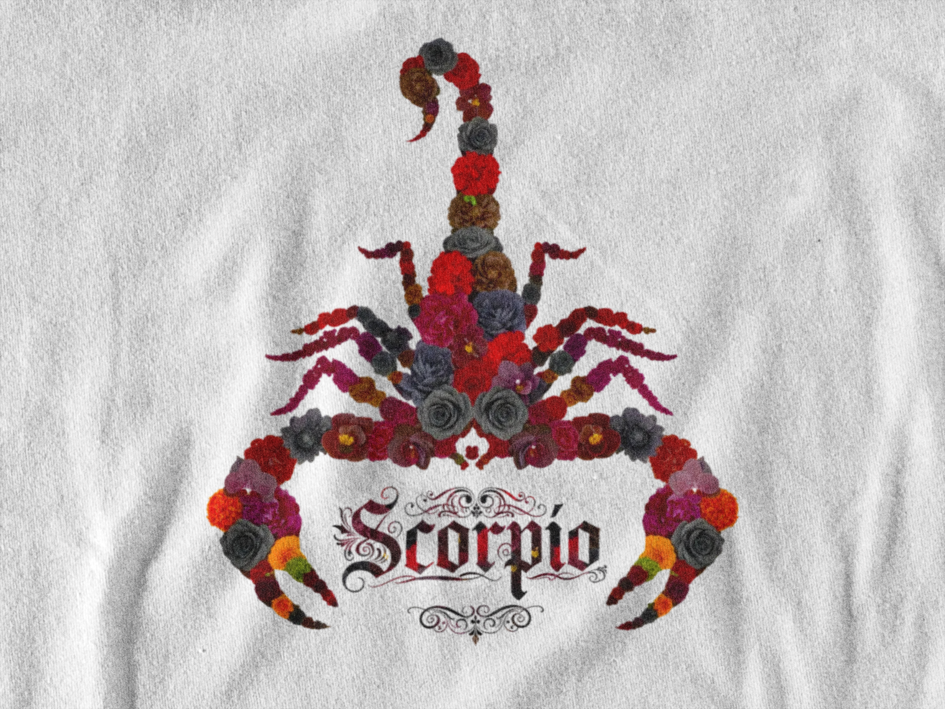 Scorpio Floral Zodiac Tee, Unisex Cotton Tee | Astrology Shirt, Zodiac Gift, Horoscope Apparel, Casual Wear, Birthday Present