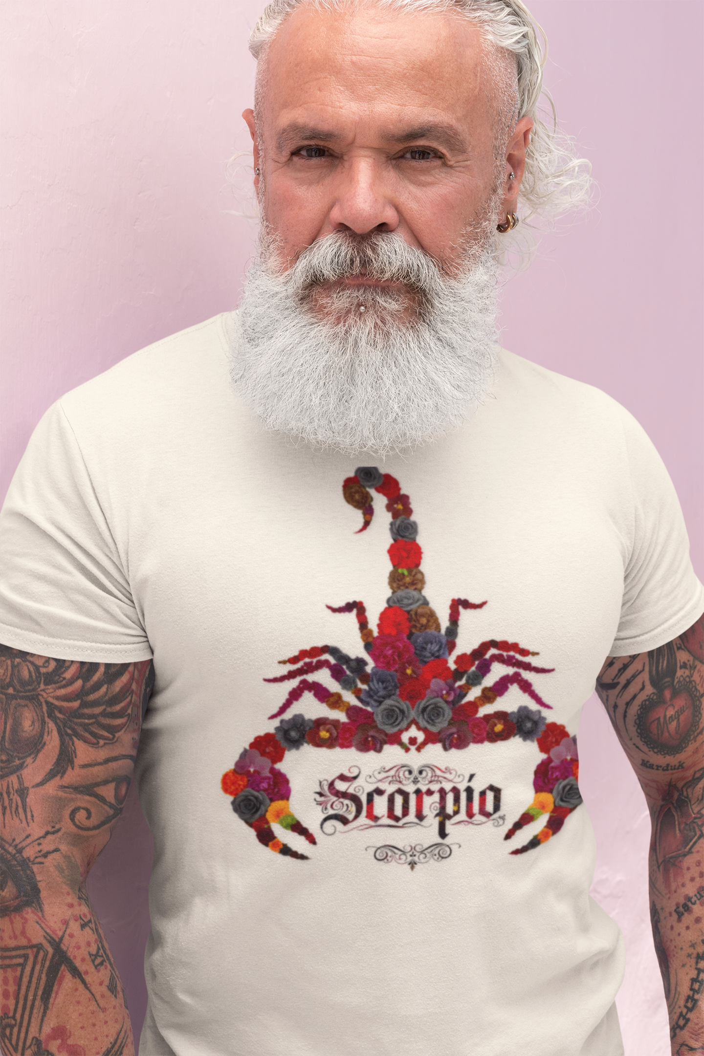 Scorpio Floral Zodiac Tee, Unisex Cotton Tee | Astrology Shirt, Zodiac Gift, Horoscope Apparel, Casual Wear, Birthday Present