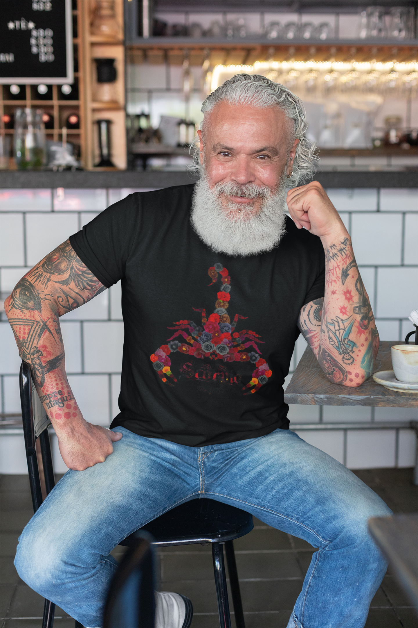 Scorpio Floral Zodiac Tee, Unisex Cotton Tee | Astrology Shirt, Zodiac Gift, Horoscope Apparel, Casual Wear, Birthday Present