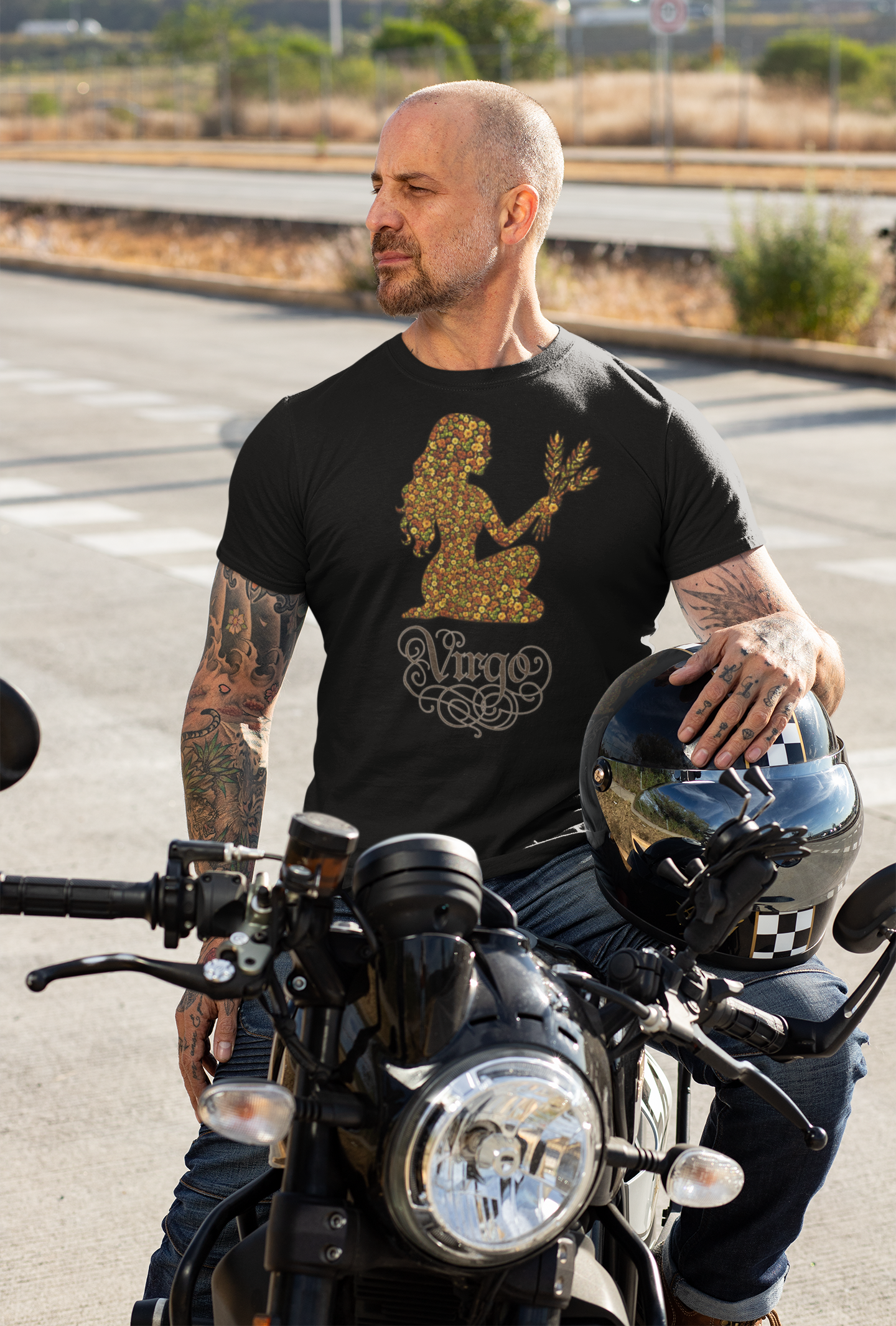 Virgo Floral Zodiac Tee for Astrology Lovers, Unisex Cotton T-Shirt, Boho Style Shirt, Astrology Gift, Star Sign Tee