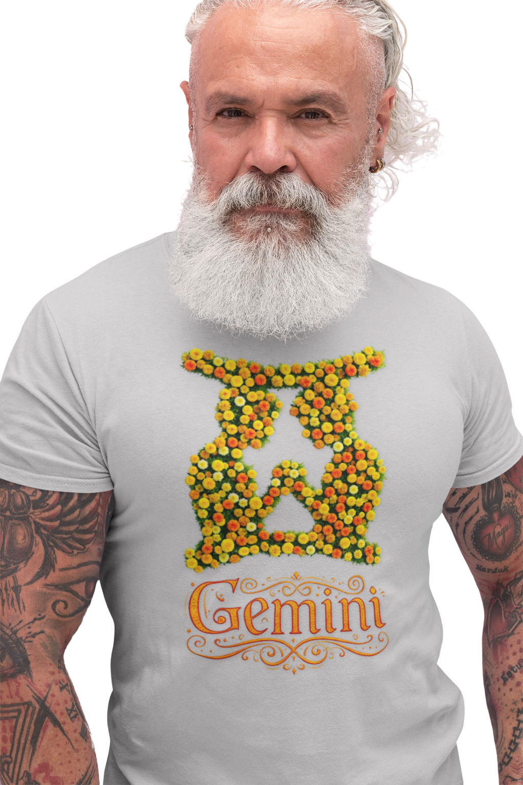 Gemini Floral Zodiac Shirt, Astrology Gift, Horoscope Apparel, Birthday Tee, Personalized T-Shirt