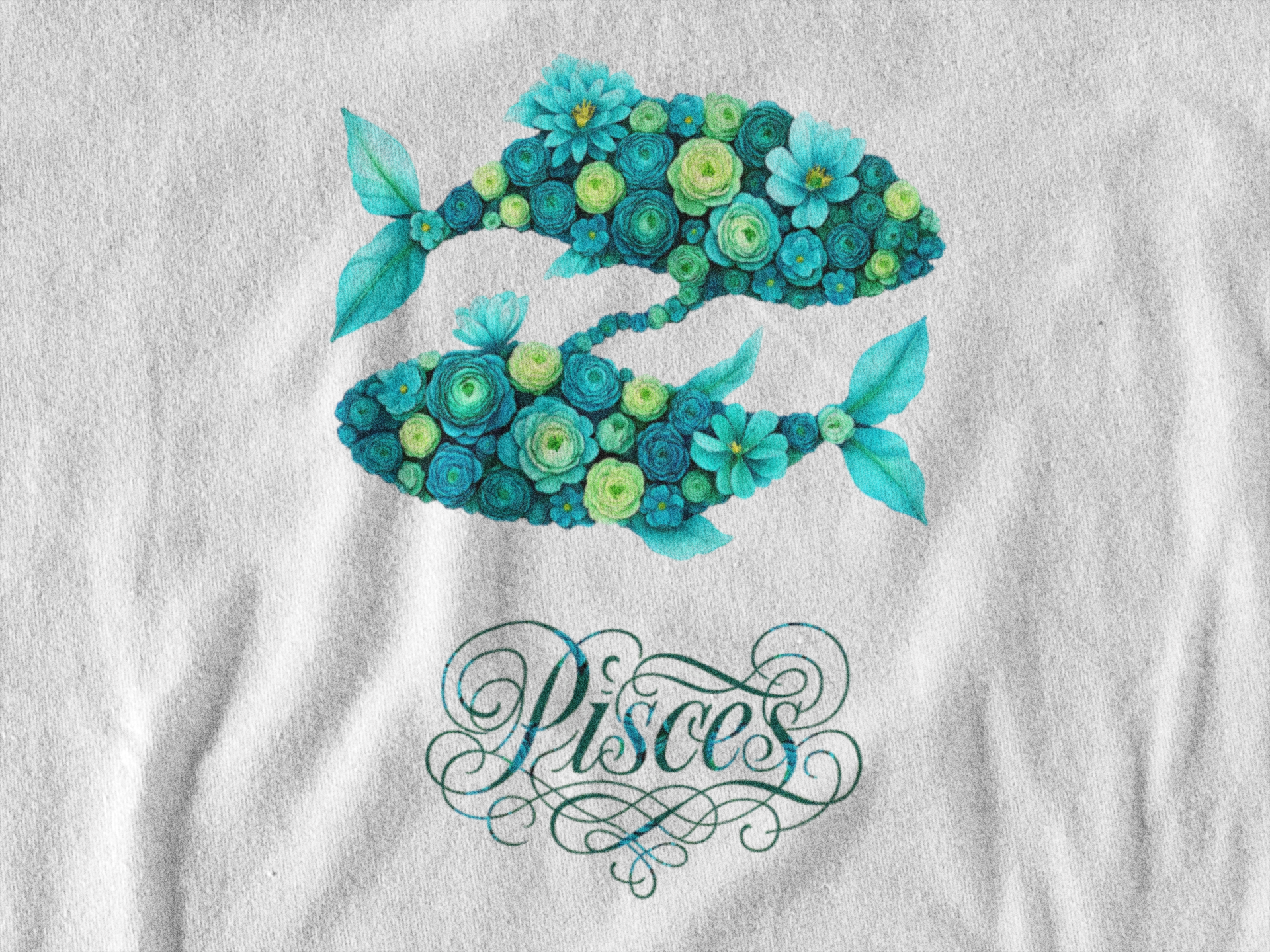 Pisces Floral Zodiac Apparel, Astrological Gift, Birthday Shirt, Horoscope Top, Casual Wear, Astrology Clothing