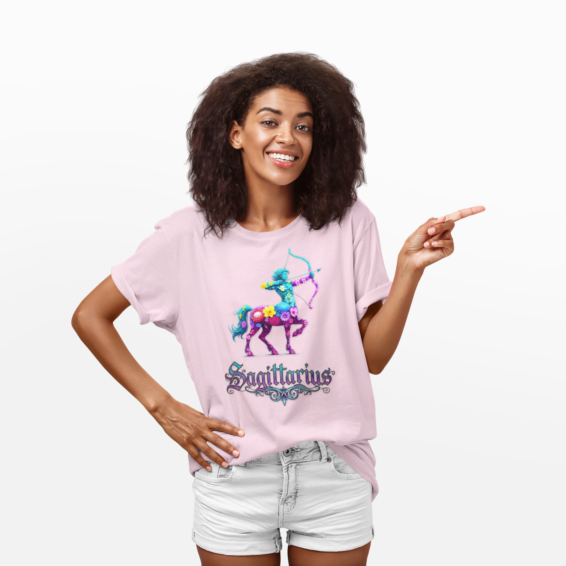 Sagittarius - Floral Zodiac Tee, Astrology Shirt, Zodiac Gift, Horoscope T-Shirt, Birthday Apparel, Celestial Fashion