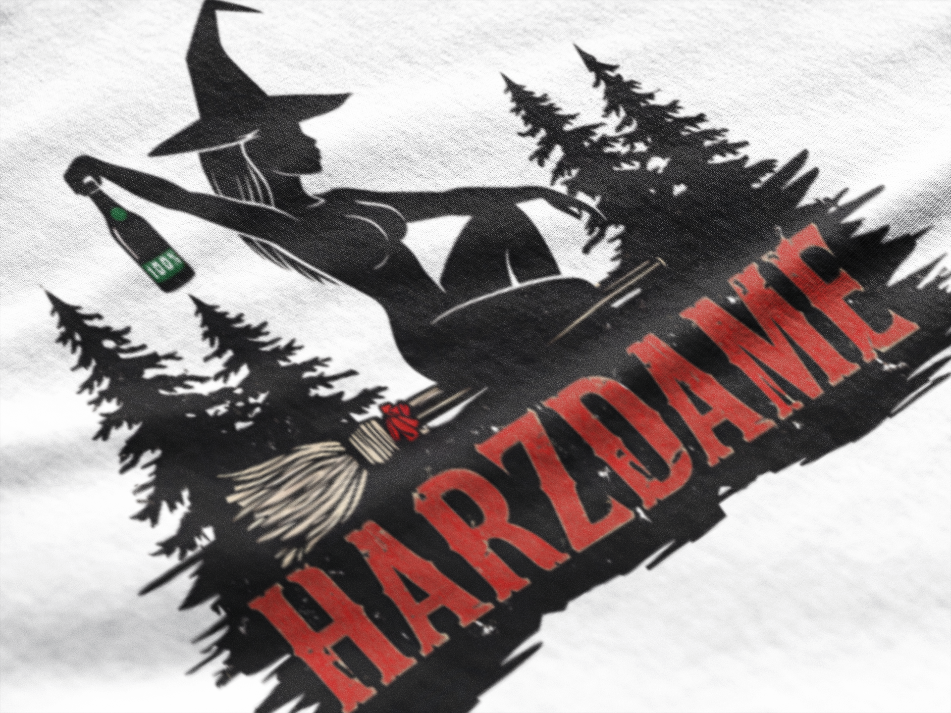 Harzdame, Ladies V-Neck, black and white versions