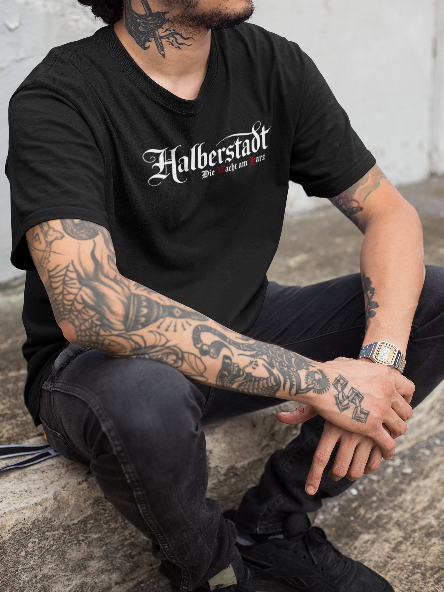 Halberstadt - Die Wacht am Harz - Unisex Heavy Cotton Tee, Cool Graphic Shirt, Gift for Travelers, Casual Wear, Street Style, Trendy Tee