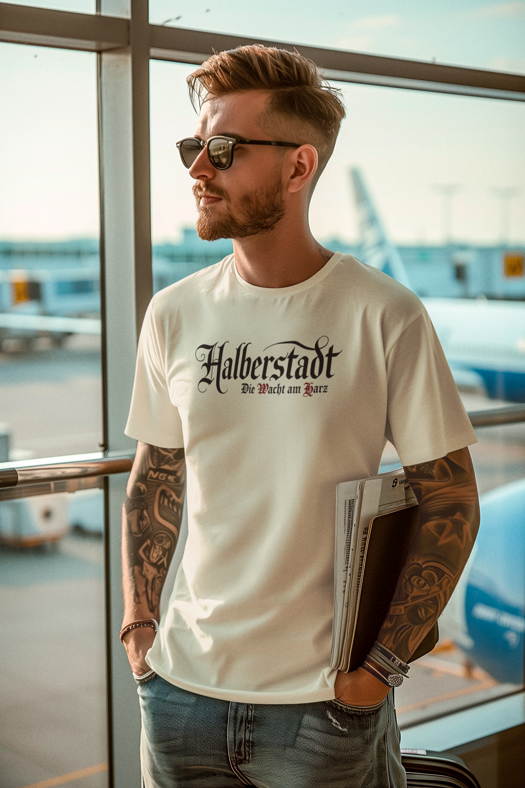 Halberstadt - Die Wacht am Harz - Unisex Heavy Cotton Tee, Cool Graphic Shirt, Gift for Travelers, Casual Wear, Street Style, Trendy Tee
