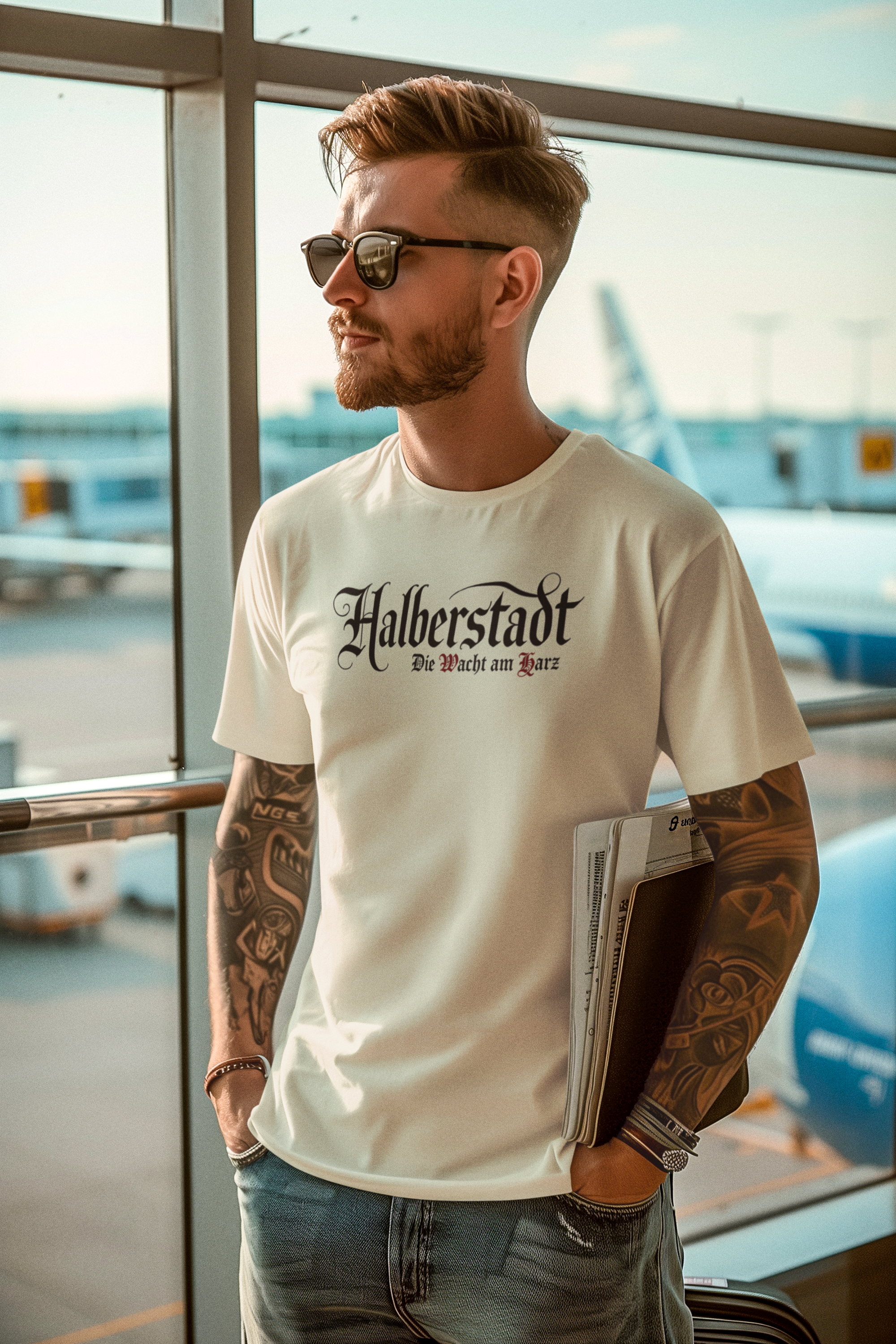 Halberstadt - Die Wacht am Harz - Unisex Heavy Cotton Tee, Cool Graphic Shirt, Gift for Travelers, Casual Wear, Street Style, Trendy Tee