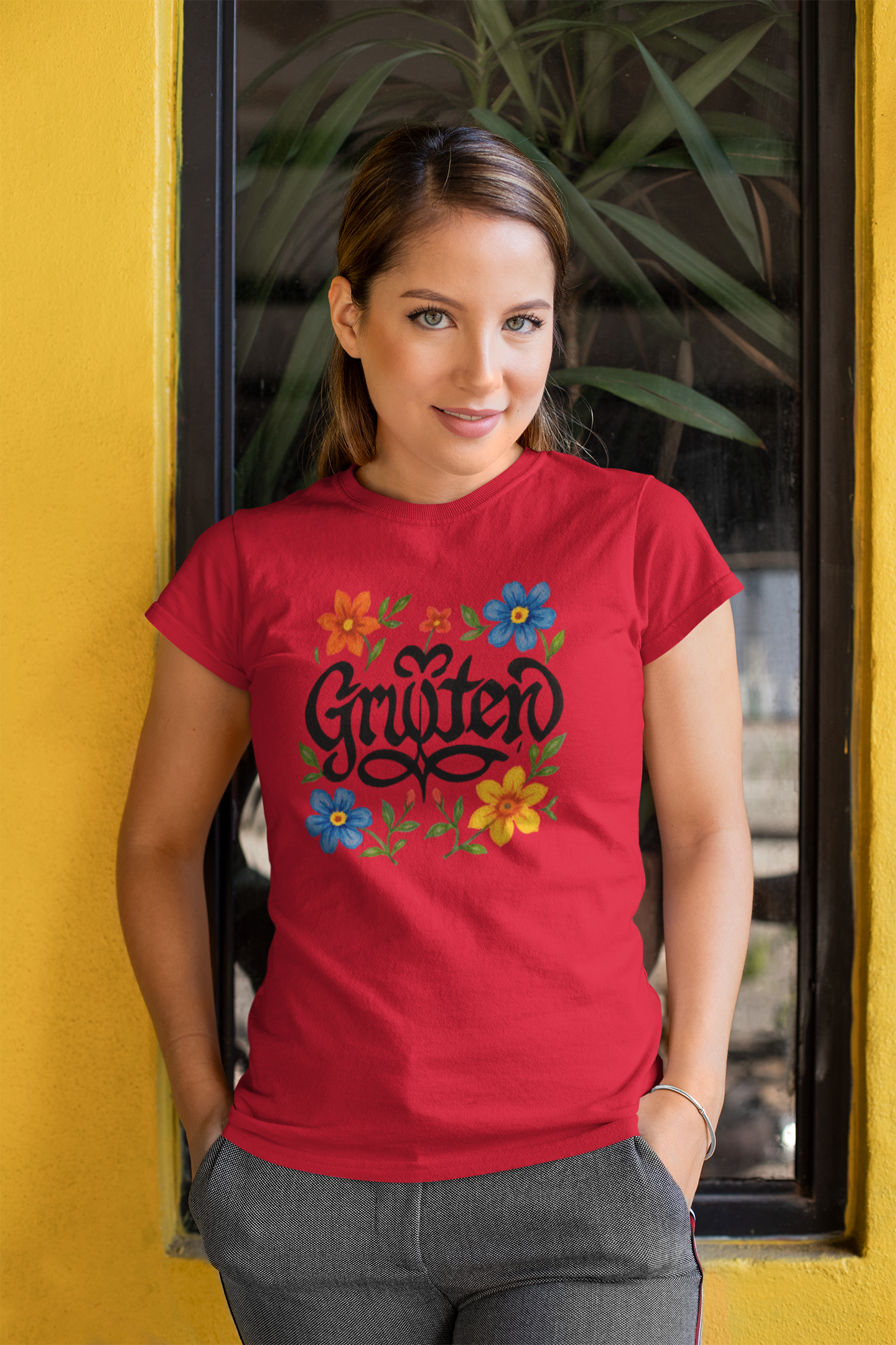 Gruiten Women's Tee - Floral Gruiten - the Vibrant and Optimistic green heart of the Kreis Mettmann