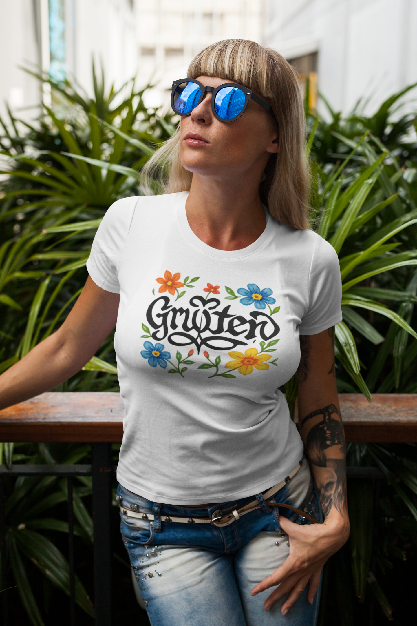 Gruiten Women's Tee - Floral Gruiten - the Vibrant and Optimistic green heart of the Kreis Mettmann