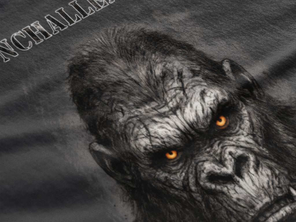 Gorilla - Unchallenged: Frontprint, Unisex T-Shirt - Animal-Collection