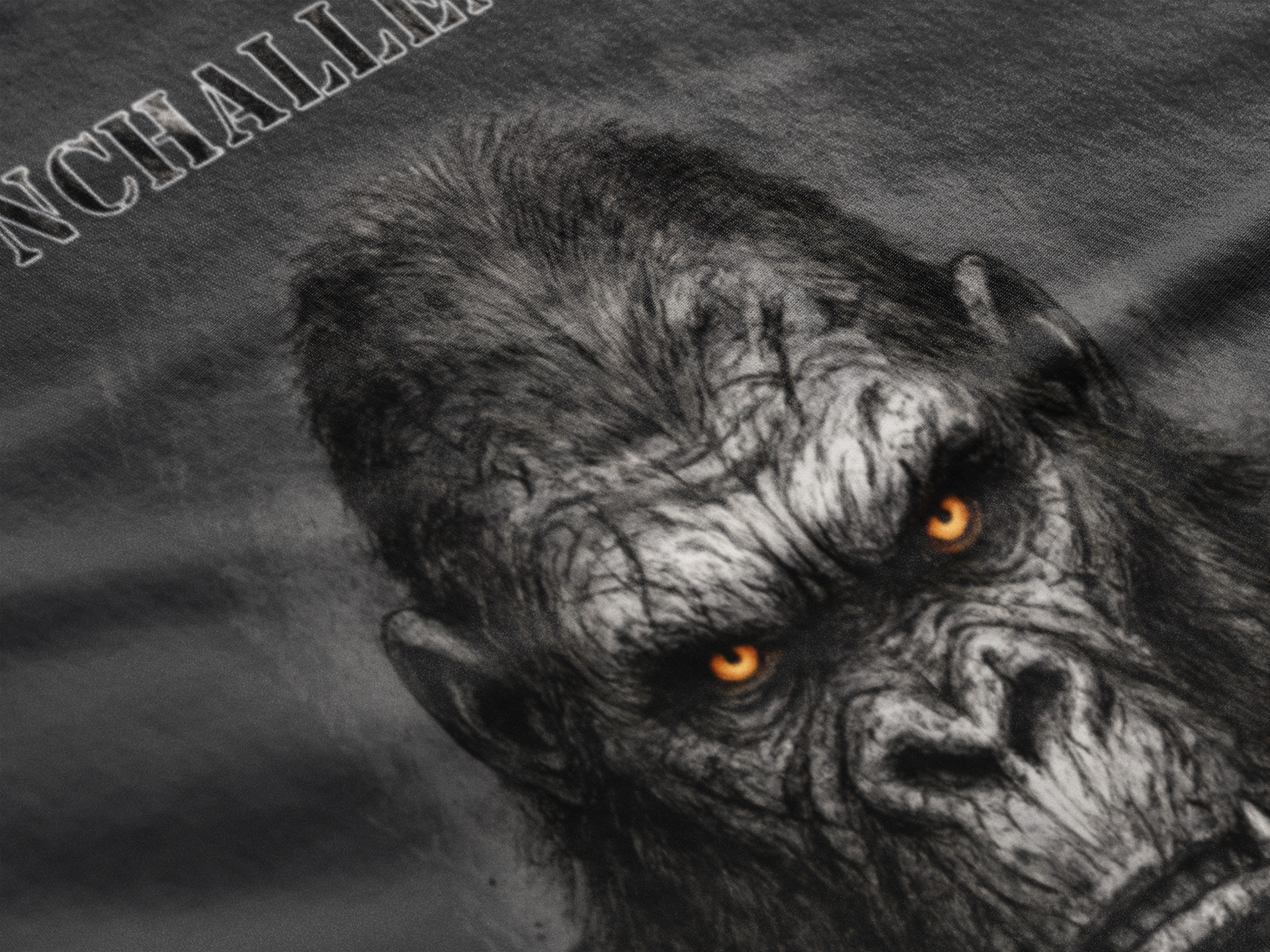 Gorilla - Unchallenged: Frontprint, Unisex T-Shirt - Animal-Collection