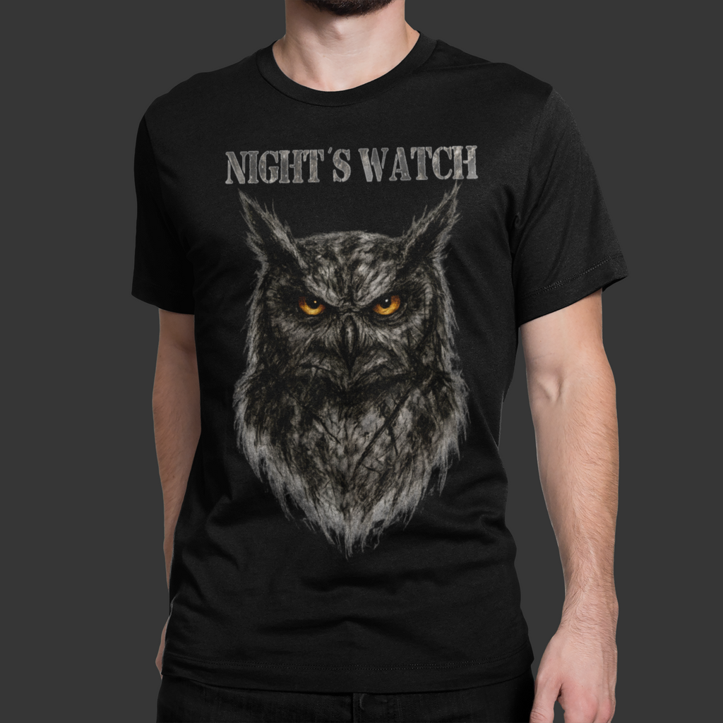 Uhu - Night's Watch: Frontprint, Unisex T-Shirt - Animal-Collection