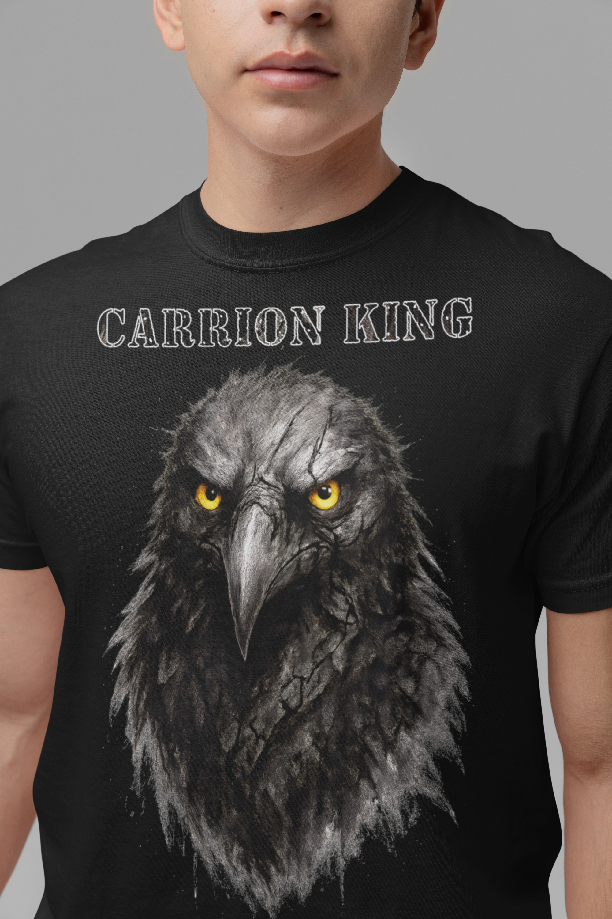 Rabe - Carrion King: Frontprint, Unisex T-Shirt - Animal-Collection