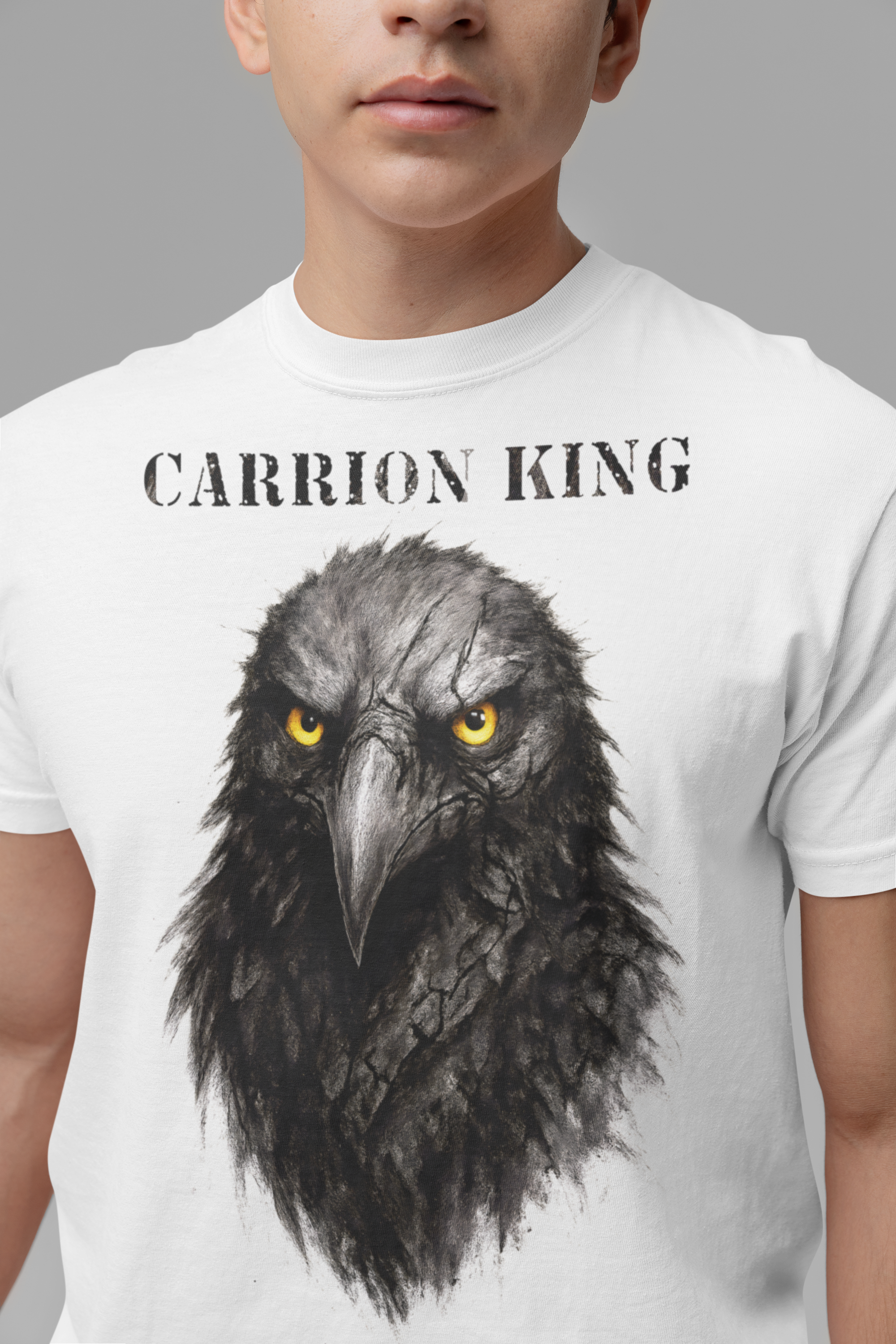 Rabe - Carrion King: Frontprint, Unisex T-Shirt - Animal-Collection