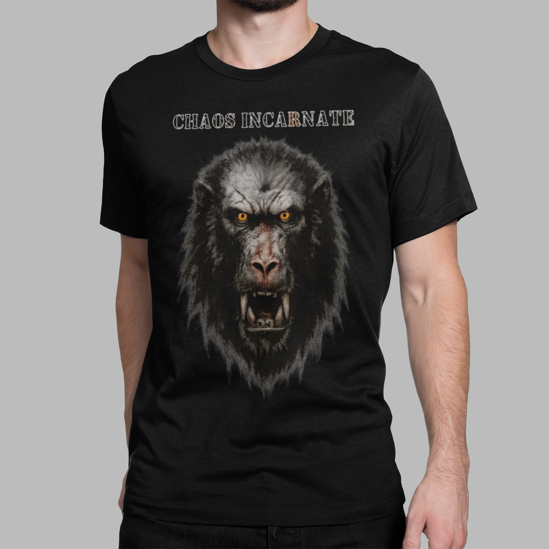 Pavian - Chaos Incarnate: Frontprint, Unisex T-Shirt - Animal-Collection