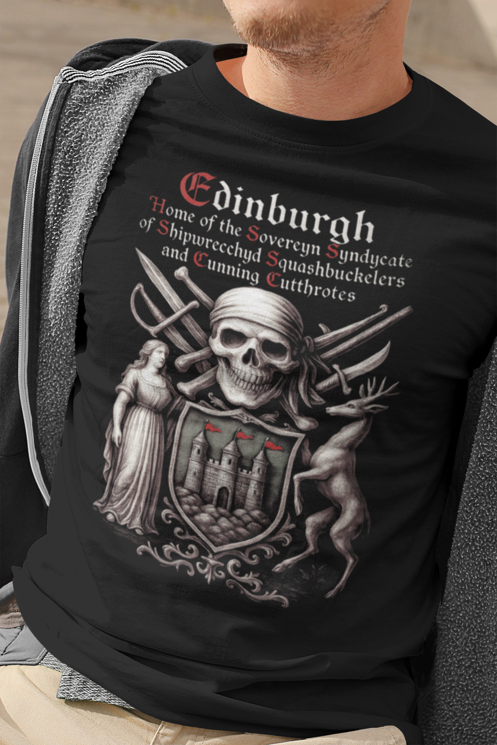 Edinburgh: Frontprint, Unisex T-Shirt **Grimwater-Edition**