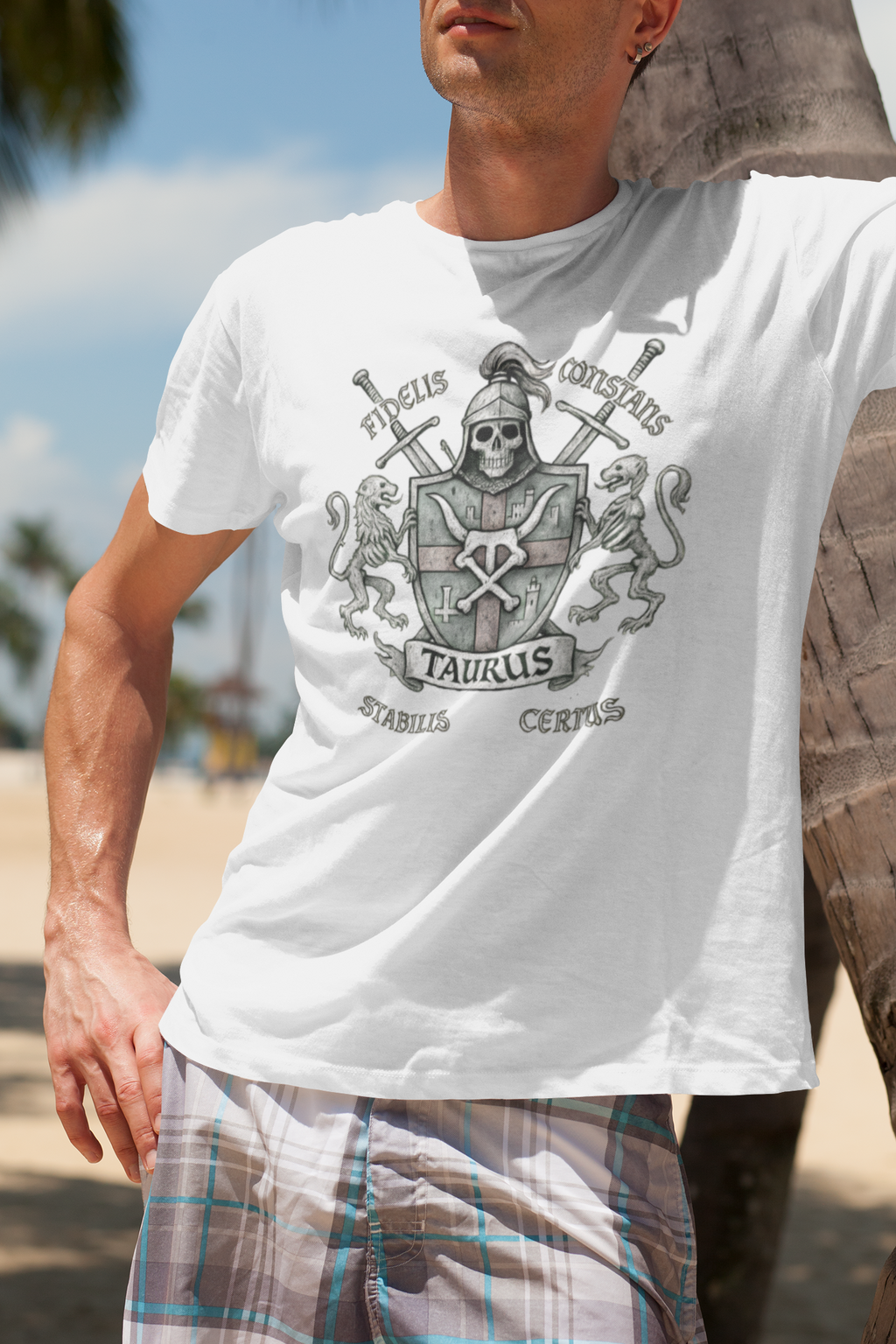 Stier: Frontprint, Unisex T-Shirt **Grimwater-Edition** Sternzeichen Astrologie (Taurus)