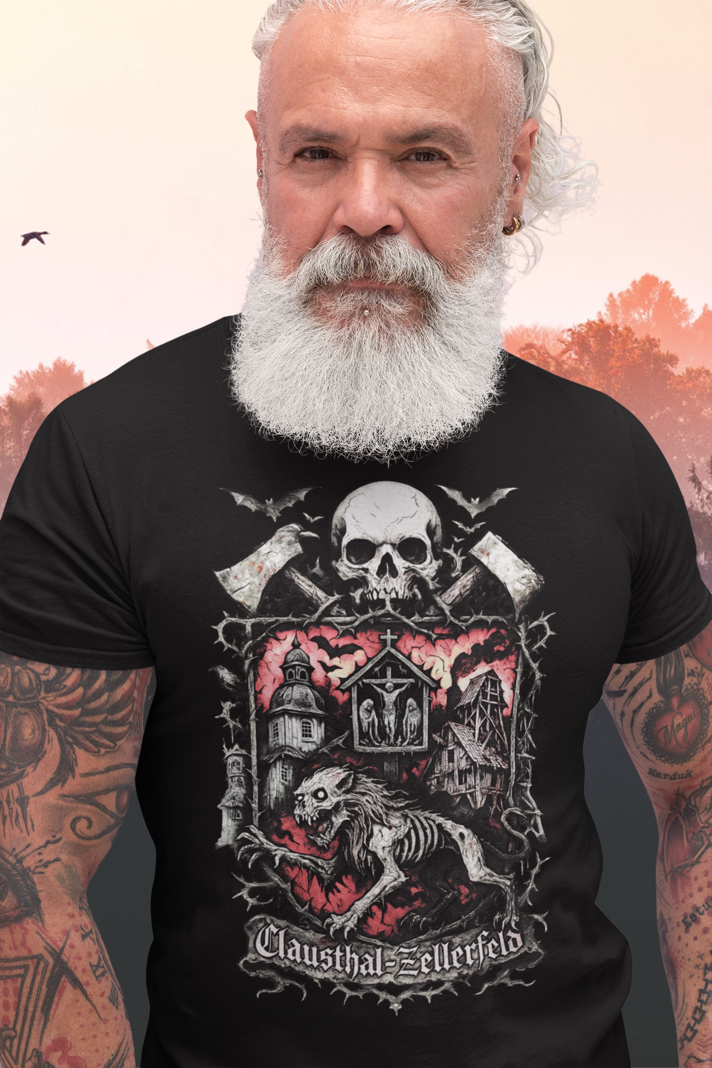 Clausthal-Zellerfeld: Frontprint, Unisex T-Shirt **Grimwater-Edition**