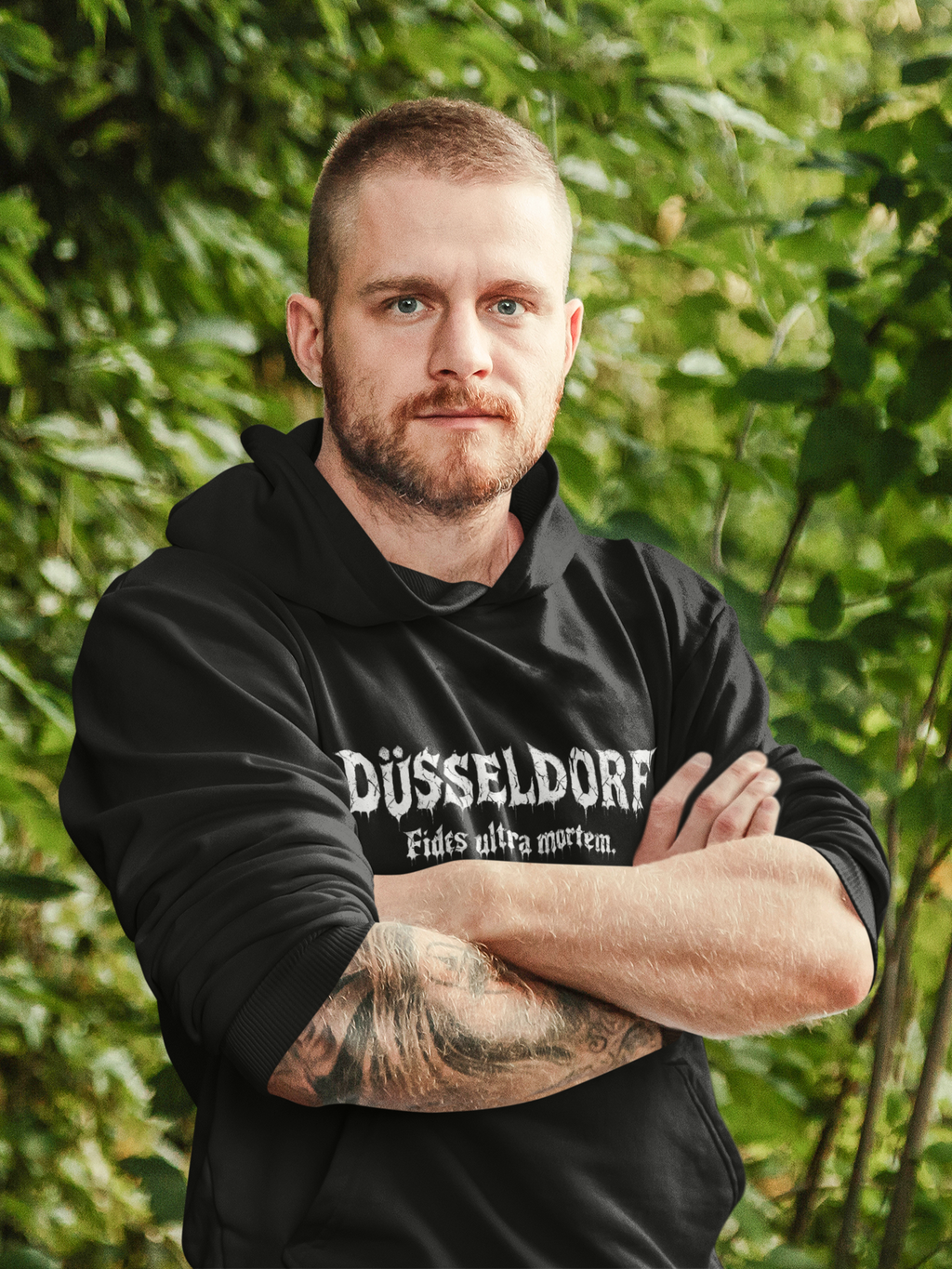 Düsseldorf Front-/Backprint - Fides ultra mortem!  Leo, Anchor, Fides: Grimwater-Edition - Hoodie