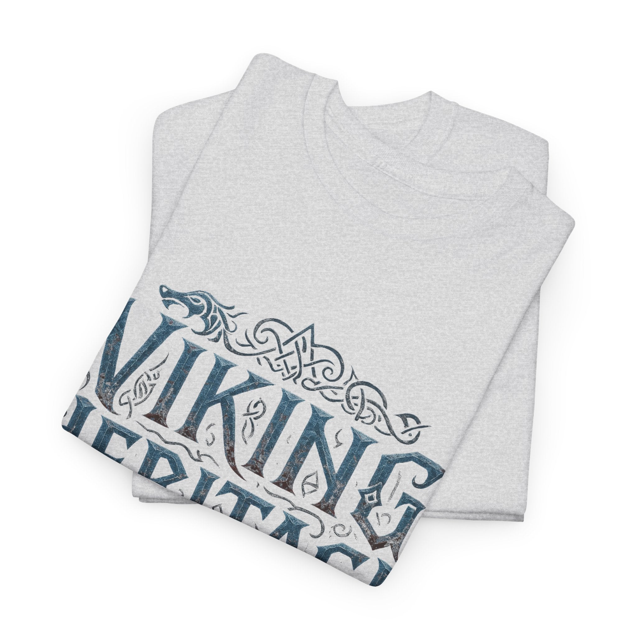 Viking Heritage Unisex Heavy Cotton Tee, Nordic Pride Shirt, Gift for Viking Fans, Heritage Apparel, Casual Wear, Blue Ice in Your Blood Tee
