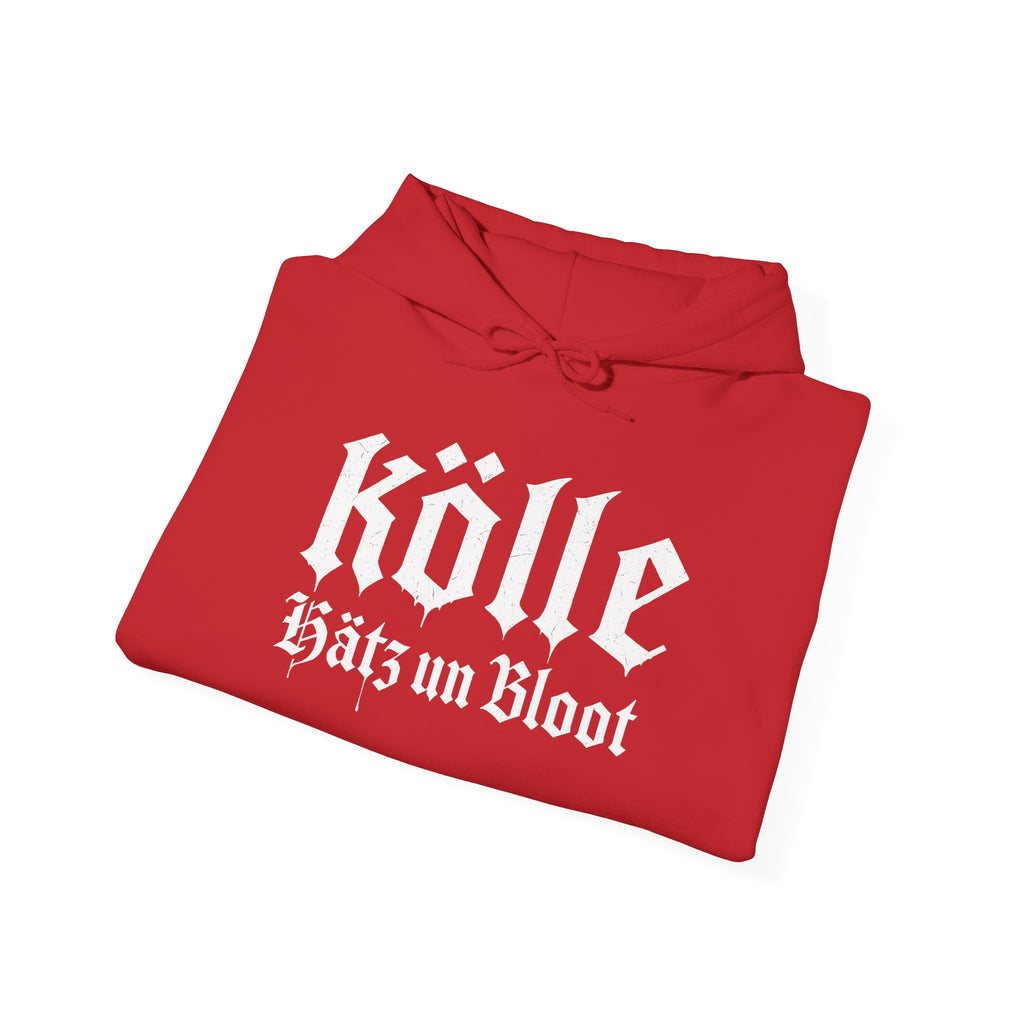 Köln - Hätz un Bloot: Front-/Backprint, Unisex Hoodie **Grimwater-Design**