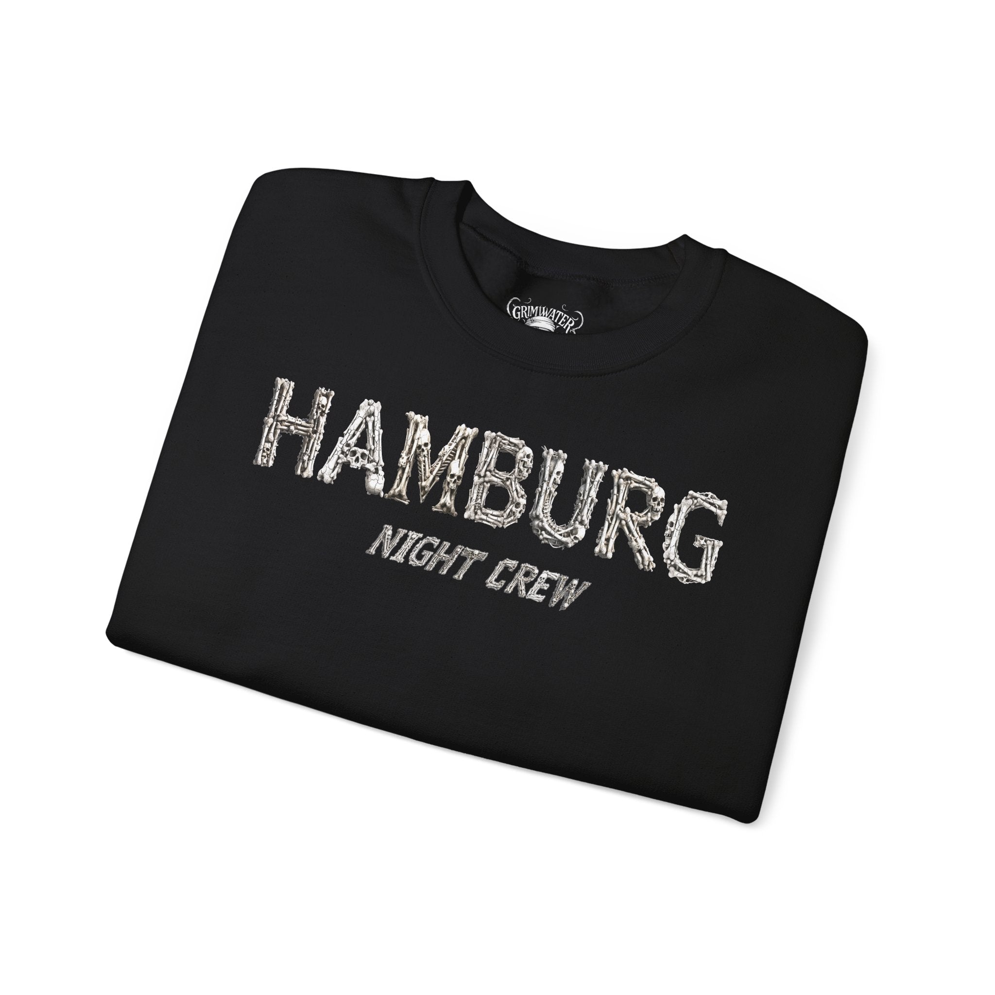 Hamburg "Night Crew" - Front-/Backprint, Unisex Sweatshirt: **Grimwater-Edition**