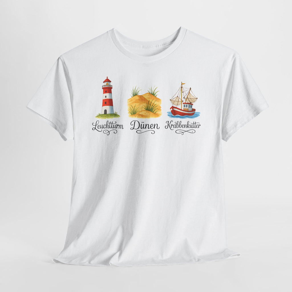 Nordsee, Ostsee - Reicht mir schon! Frontprint, Unisex T-Shirt