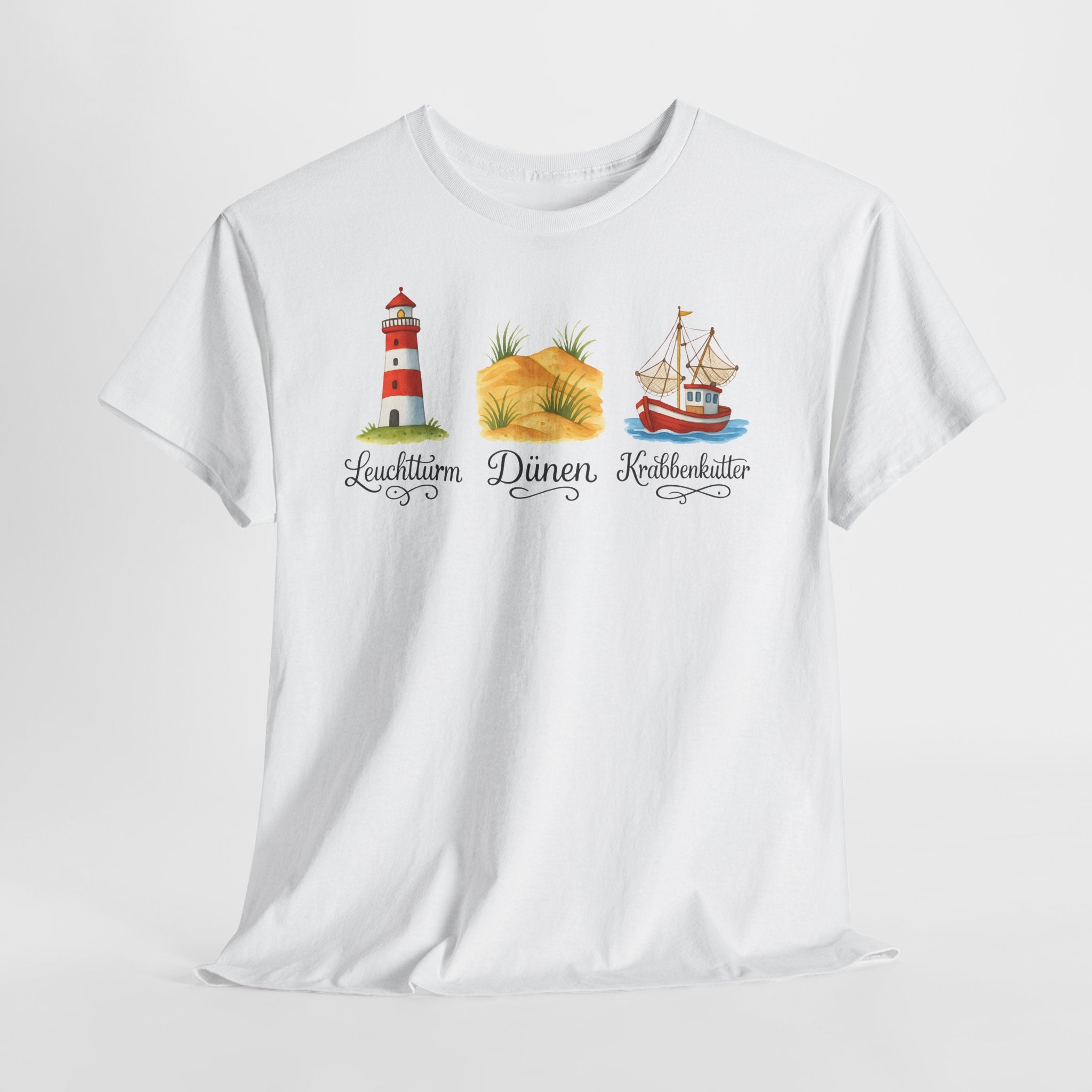 Nordsee, Ostsee - Reicht mir schon! Frontprint, Unisex T-Shirt